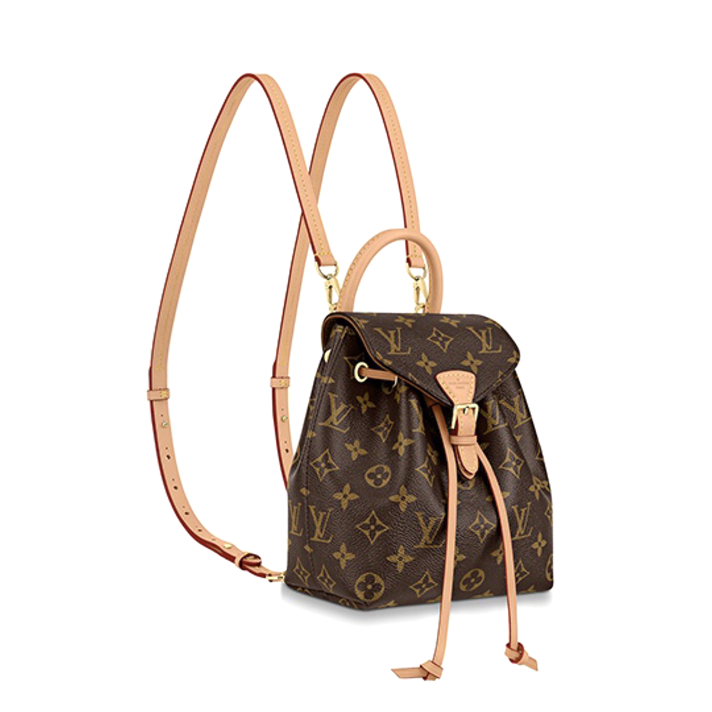 NIGO Louis Vuitton Montsouris Mini Women's Brown Letter Print Canvas and Leather Backpack Bag Bags #nigo77525