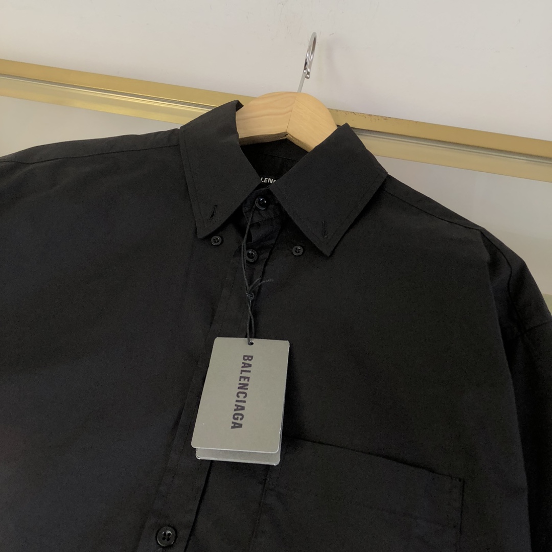 NIGO Balenciaga ﻿Men's Summer Cotton Balenciaga Workwear Solid Color Printed Short Sleeve Large Fit Shirt #nigo81338