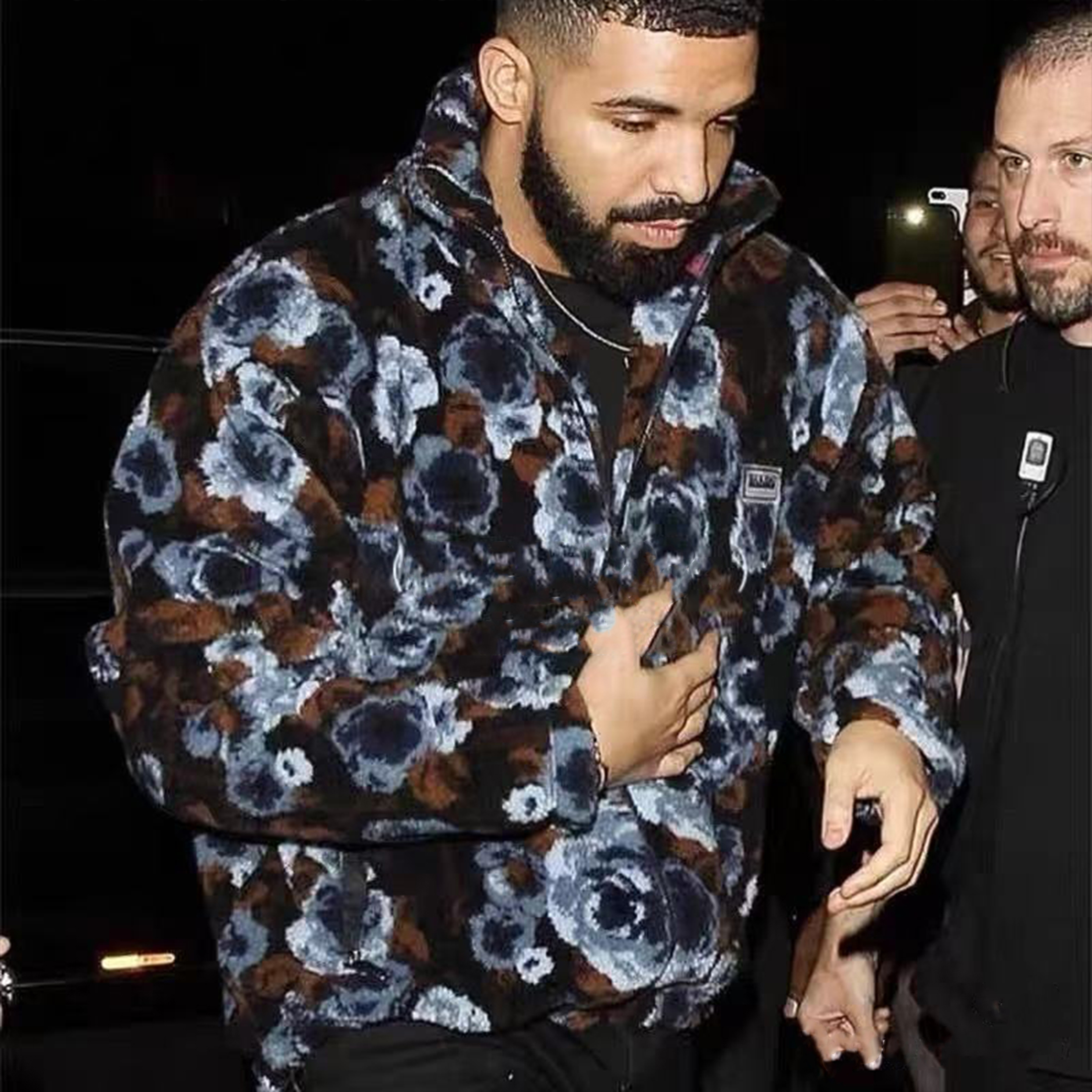 NIGO Martine Rose Men's Fall And Winter Rose Lambswool Jacket Retro Trend High Street Fashion Casual Collar Zipper Sweater Coat Ngvp #nigo1752