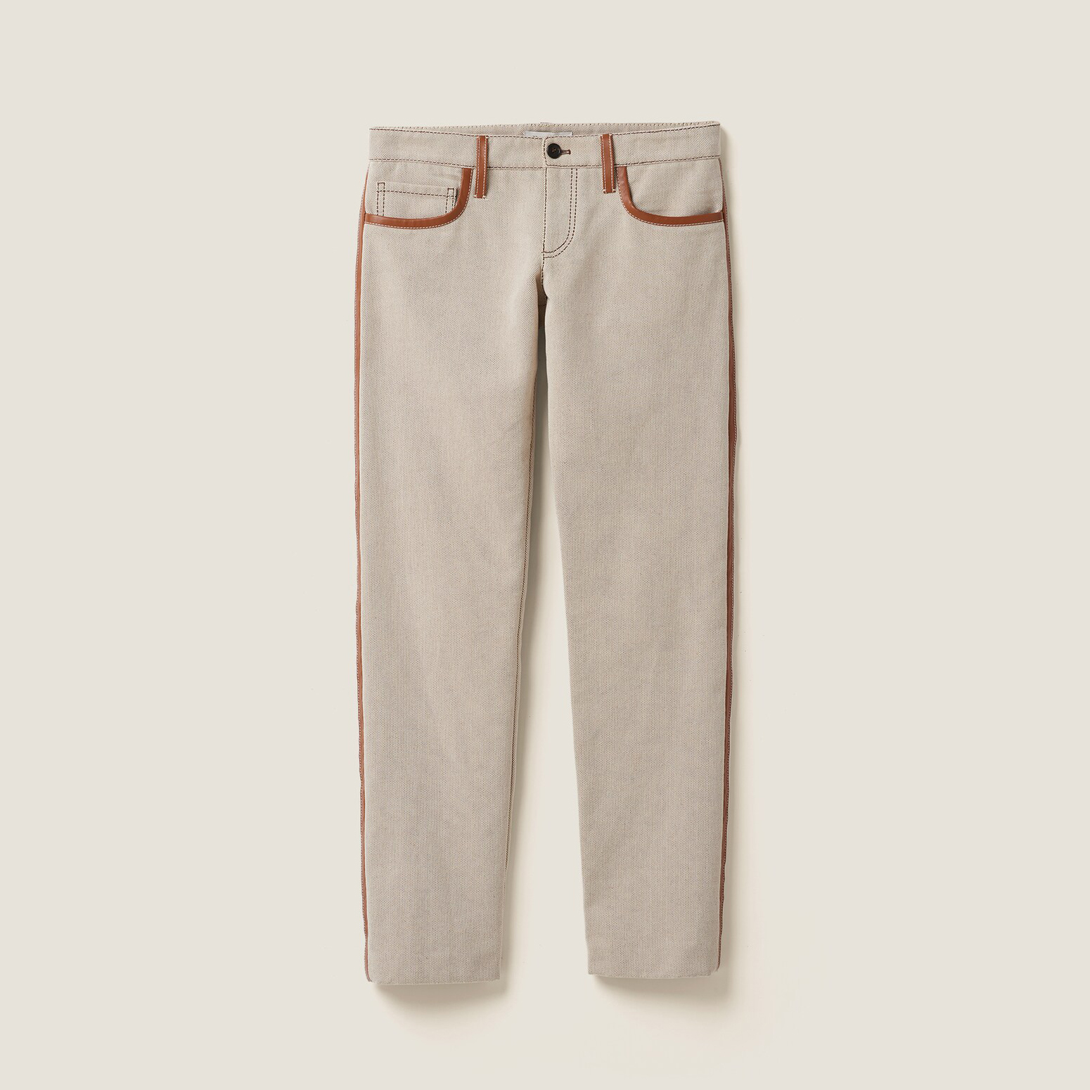 NIGO MiuMiu Women's Spring/Autumn Solid Color Embroidered Letter Print Denim Pants #nigo77543