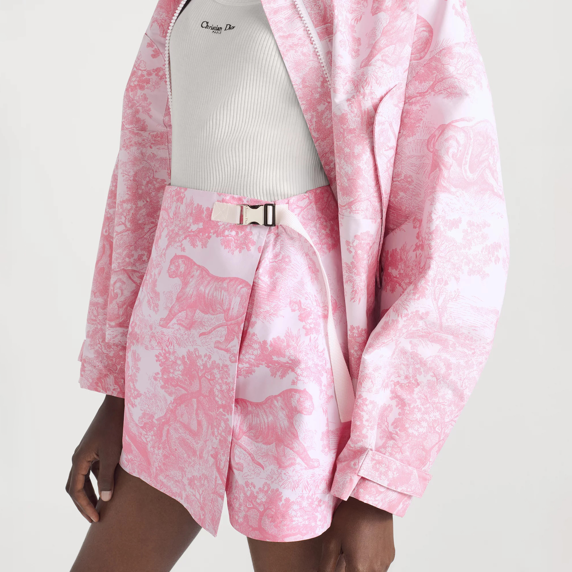 NIGO Dior Women's Summer Pink Animal Print High Waist Casual Skirt #nigo77548