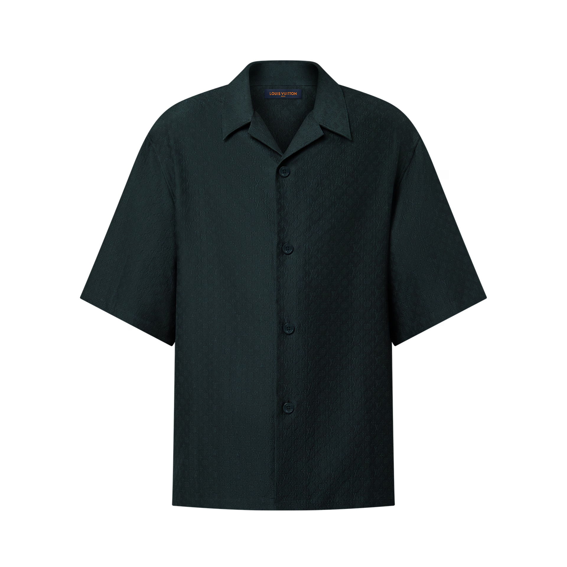 NIGO Louis Vuitton Men's Summer Solid Color Embroidered Full Print Silk Blend Single Breasted V-neck Short Sleeved Shirt #nigo77565