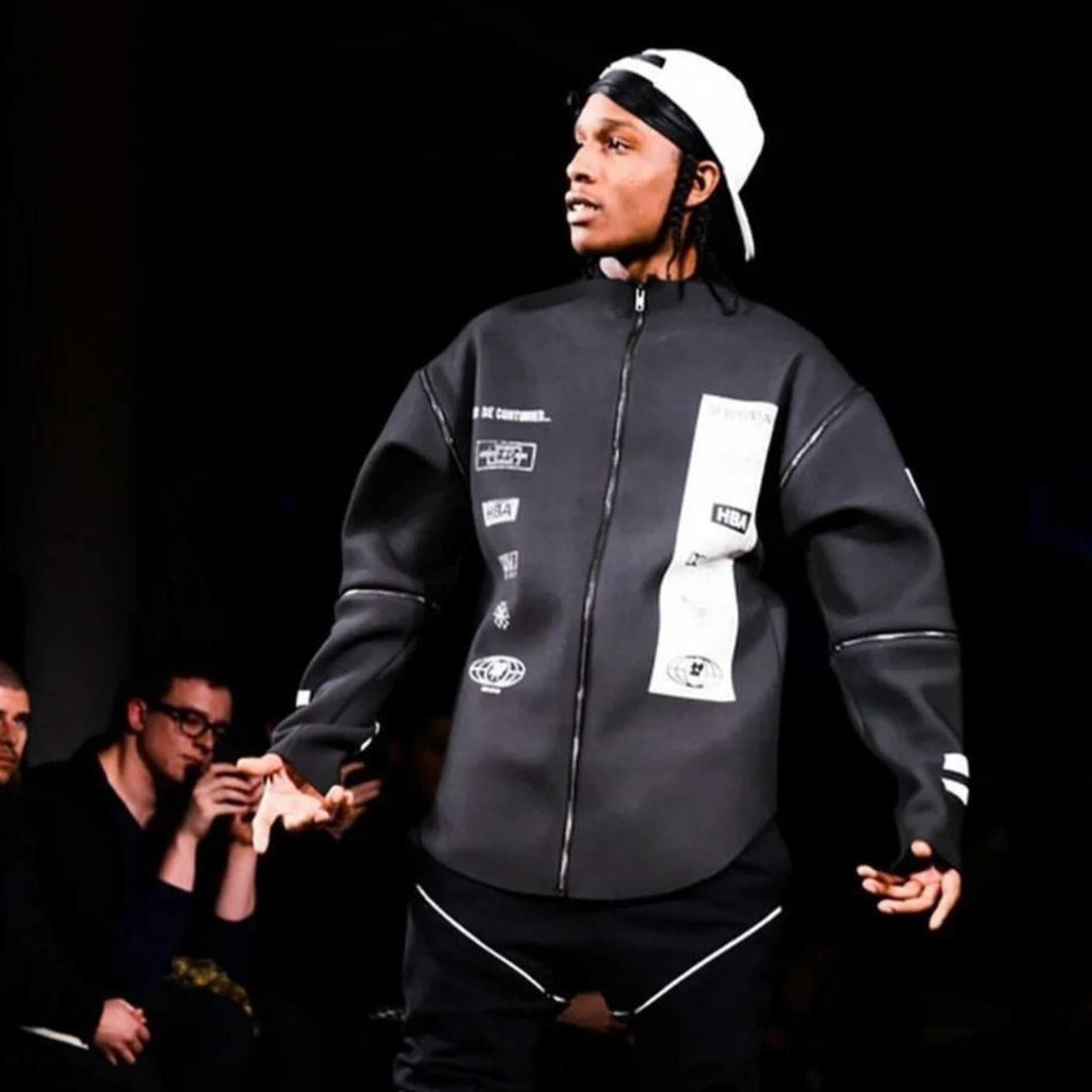 NIGO HOOD BY AIR Men's Spring Autumn Applique Black High Street Jacket Space Cotton Multi Zip Multi Wear Jacket Trendy Hip Hop Fashion Jacket Ngvp #nigo1868