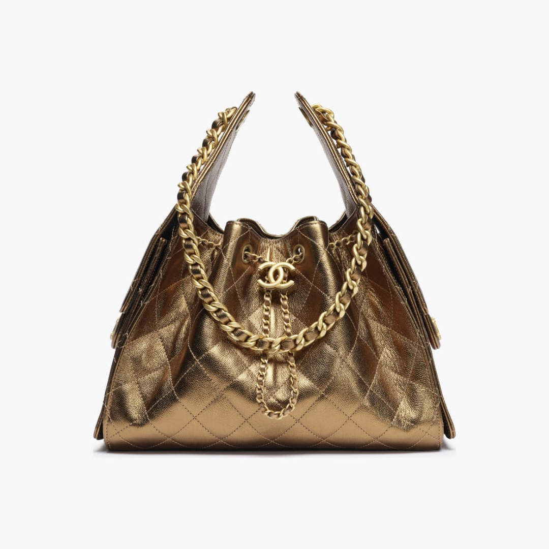 NIGO Chanel Women's Classic Double C Logo Solid Color Cowhide & Leather Tote Shoulder Bag Bags #nigo77572