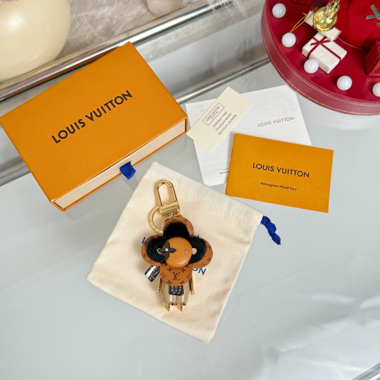 NIGO Louis Vuitton Vivienne Ski Alphabet Printed Sunflower Doll Keychain Bag Accessory Accessories #nigo77586