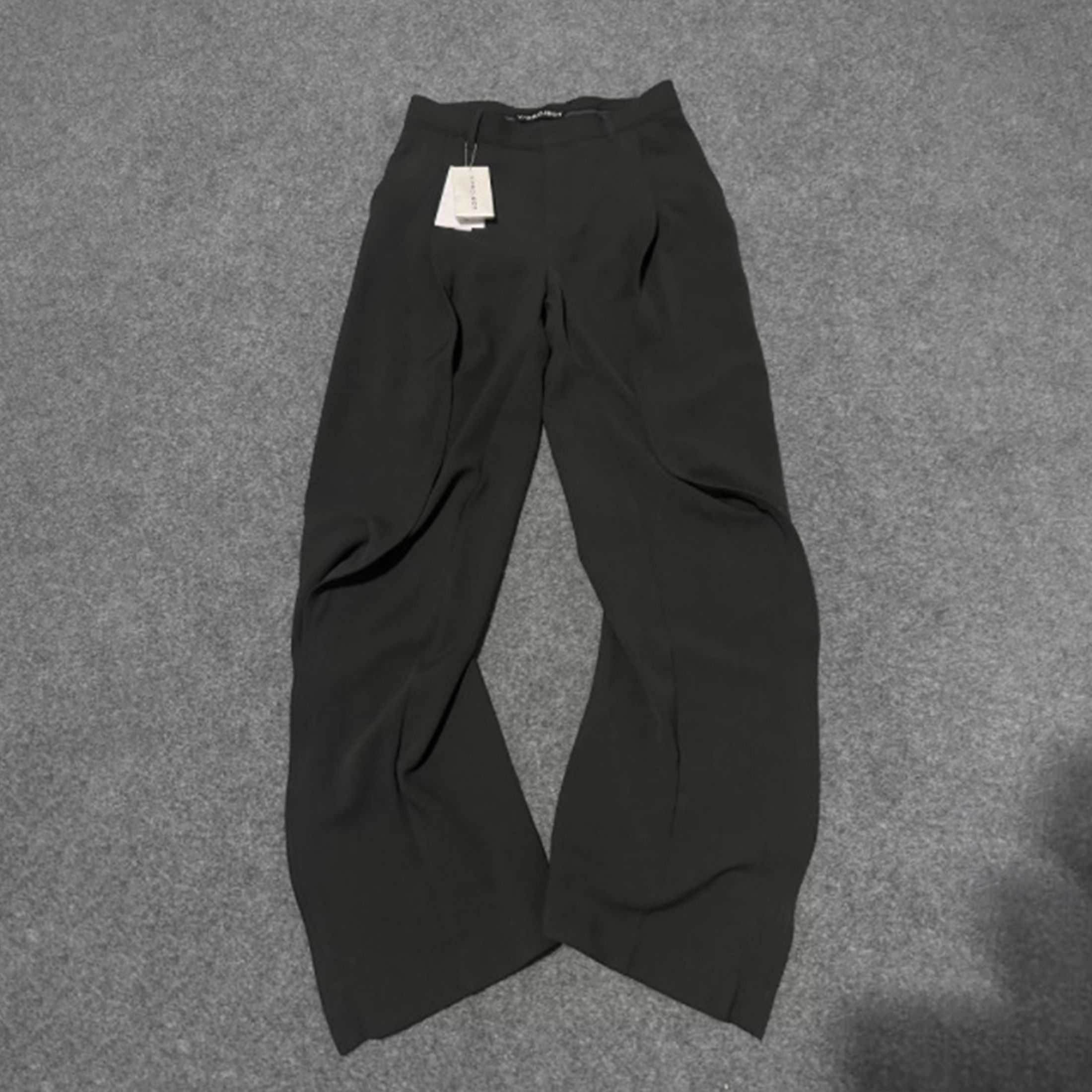 NIGO Y/Project Men's And Women's Spring And Autumn Black And Grey Twisted Pants Three-dimensional Tailoring Suit Trousers Loose Drape Dragging Casual Trousers Ngvp #nigo1867