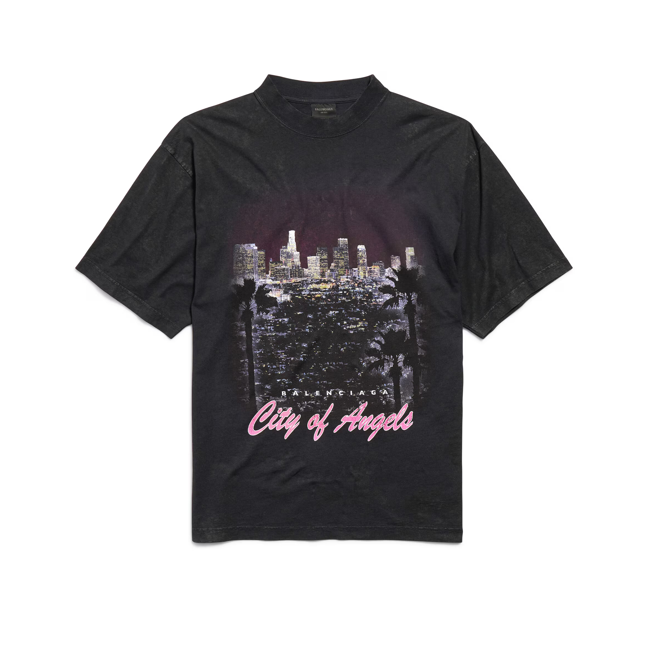 NIGO Balenciaga City Of Angels T-shirt Medium Fit In Dirty White Men's Spring And Summer High Street Trend Round Neck Short Sleeve Straight T-shirt Ngvp #nigo1875