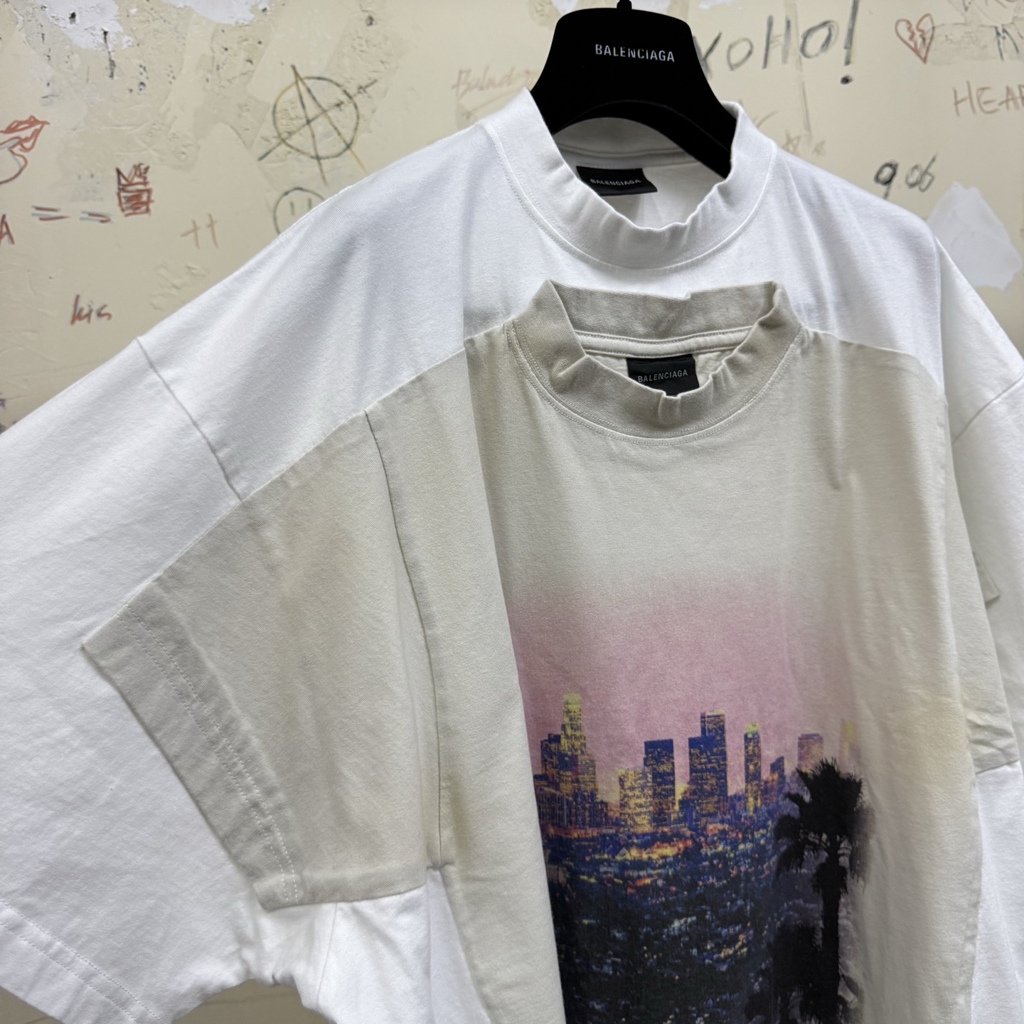 NIGO Balenciaga Men Women Summer Retro Fake Two Piece Printed Round Neck Loose Short Sleeve T-Shirt Ngvp #nigo1857