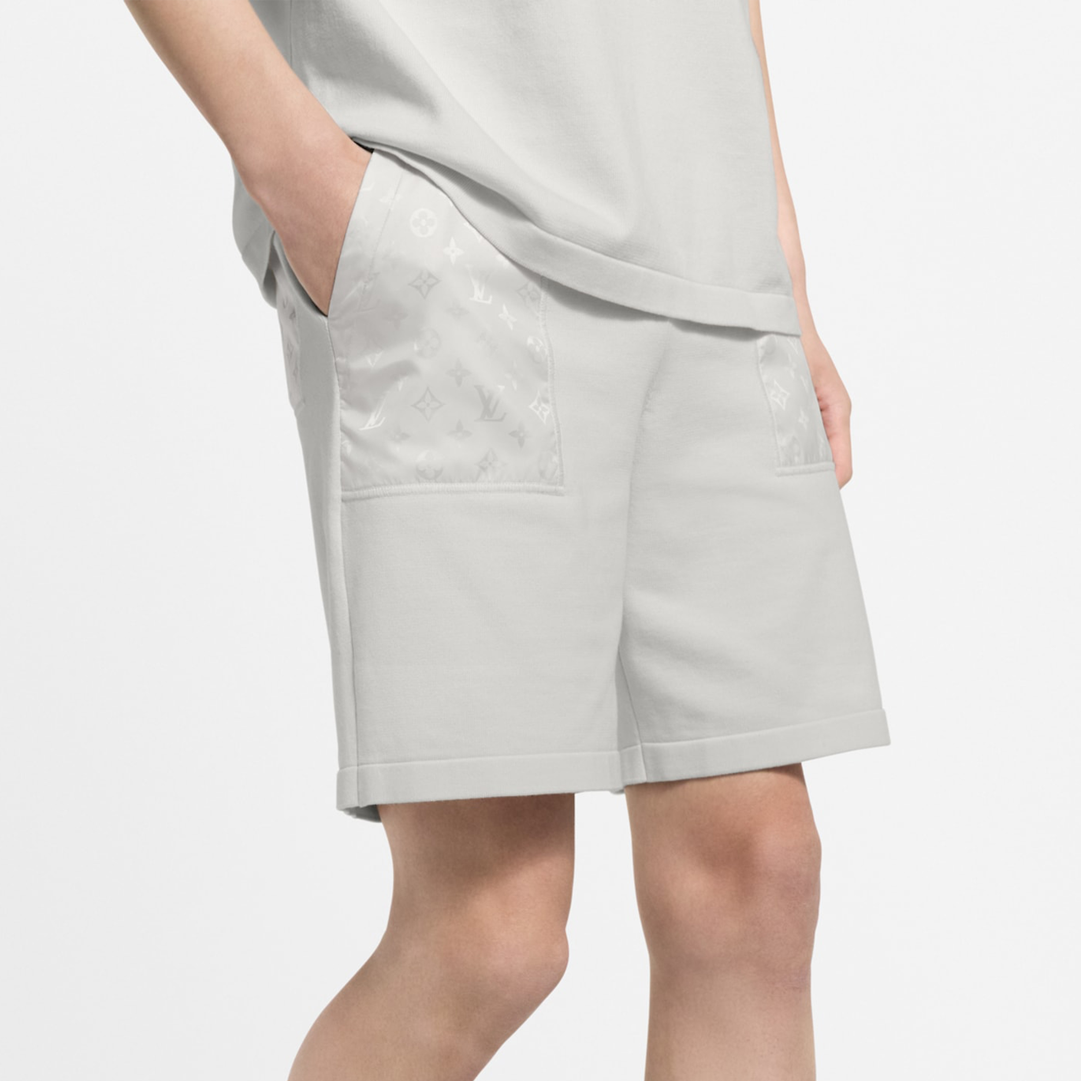 NIGO Louis Vuitton Monogram Nylon Embellished Shorts Men's Spring/summer Fashion Trend Casual Drawstring Shorts #nigo77624