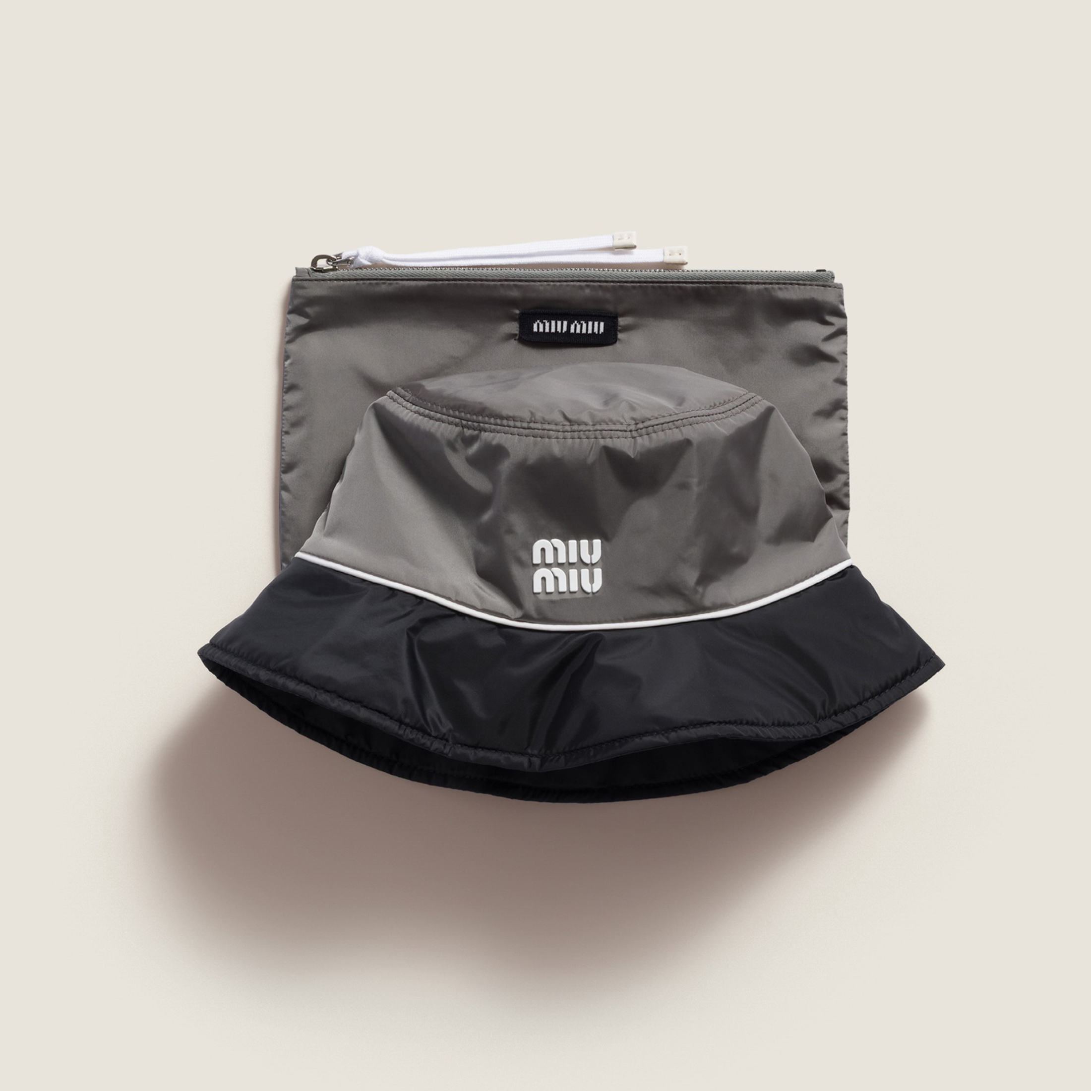 NIGO MiuMiu Men Women Technical Fabric Bucket Hat Spring Summer Autumn Logo Embroidery Colorblocking Fisherman Cap #nigo77628