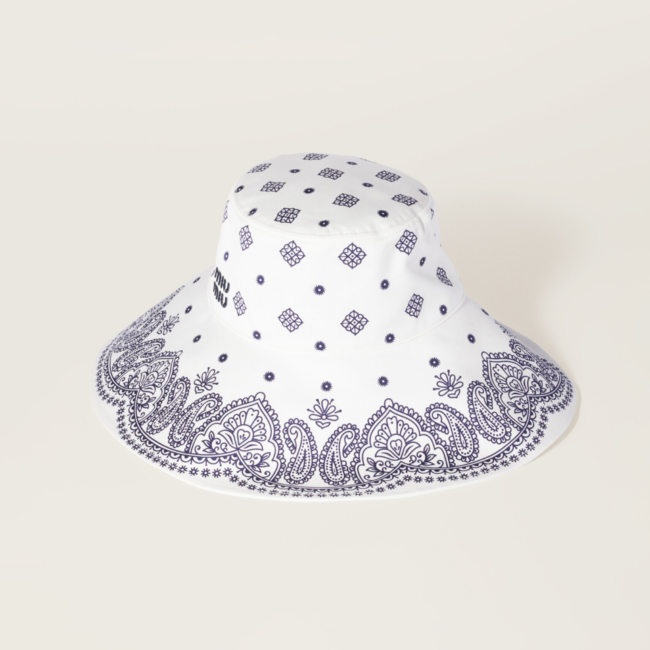 NIGO MiuMiu Women's Logo Printed Cotton Hat Solid Color Fisherman's Hat Cap #nigo77629