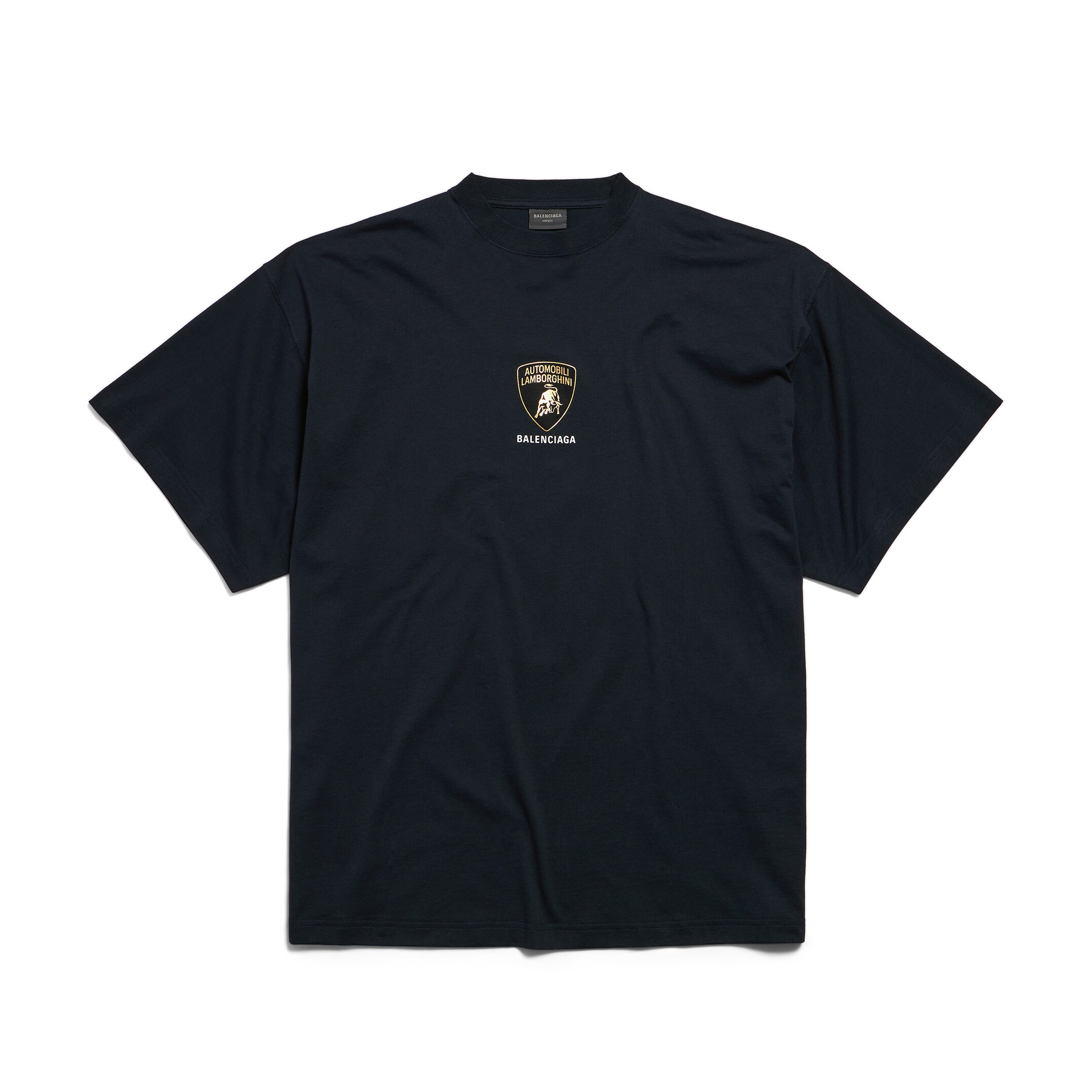 NIGO Balenciaga Lamborghini Men's Summer Solid Color Car Logo Print Round Neck Cotton Short Sleeve T-Shirt #nigo77612