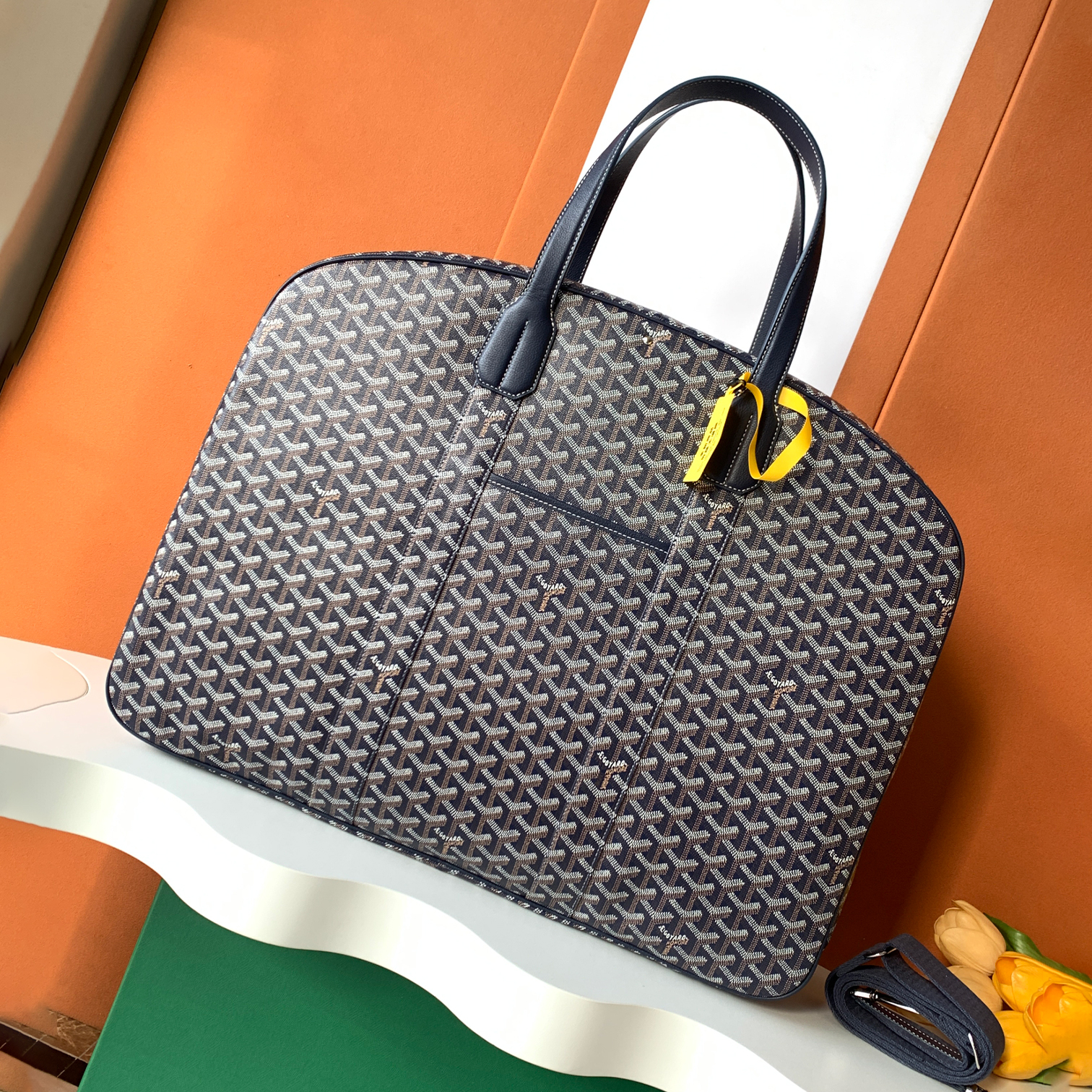 NIGO GOYARD Men's Women's Savile Row Clothes Bag Full Print Zipper Closure Handbag Solid Color Travel Bag Bags SAVIL2GMLTY01CL01P #nigo77626