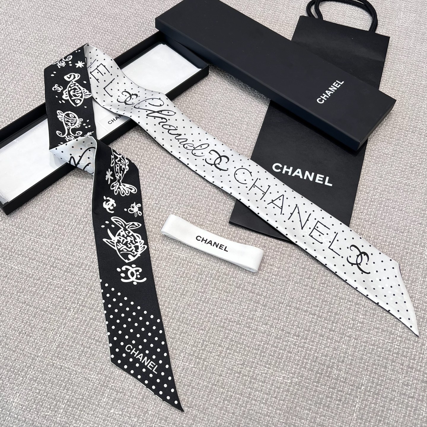 NIGO Chanel Classic Twilly Double C Silk Scarf Hairband Fashion Modern Temperament Elegant Accessories Spring And Summer #nigo81385