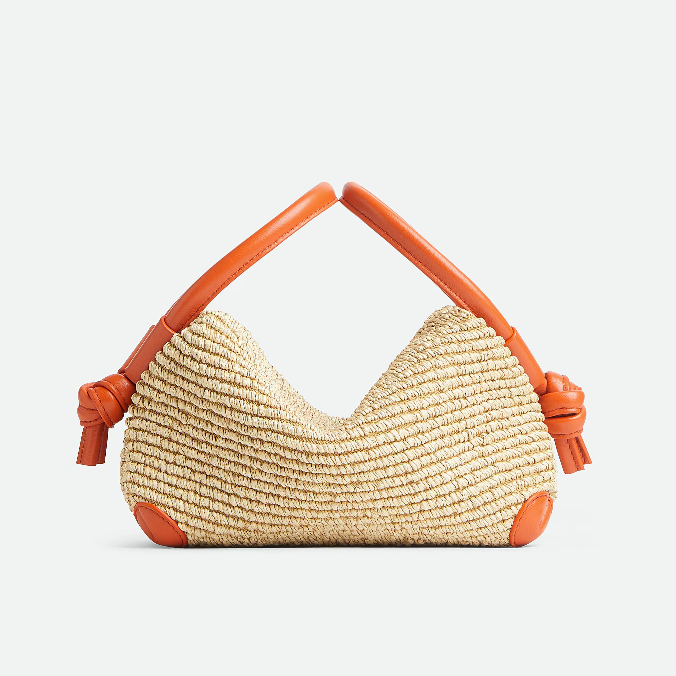 NIGO Bottega Veneta Loop Top Handle Women's Detachable Shoulder Strap Ring Handle Raffia And Leather Shoulder Bag Handbag Bags #nigo77634
