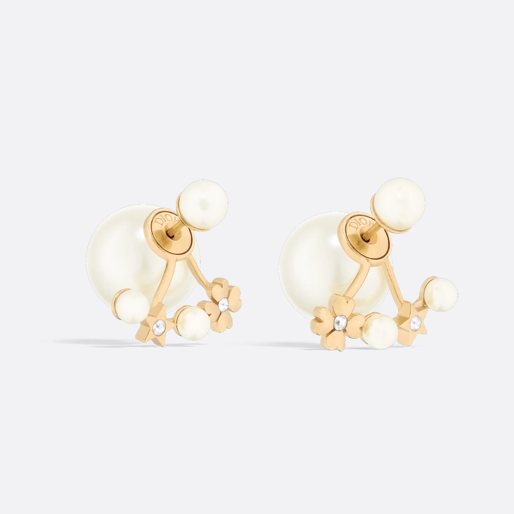 NIGO Dior Tribales Women's Gold Pattern Pendant Pearl Stud Earrings Jewelry Accessories #nigo77639