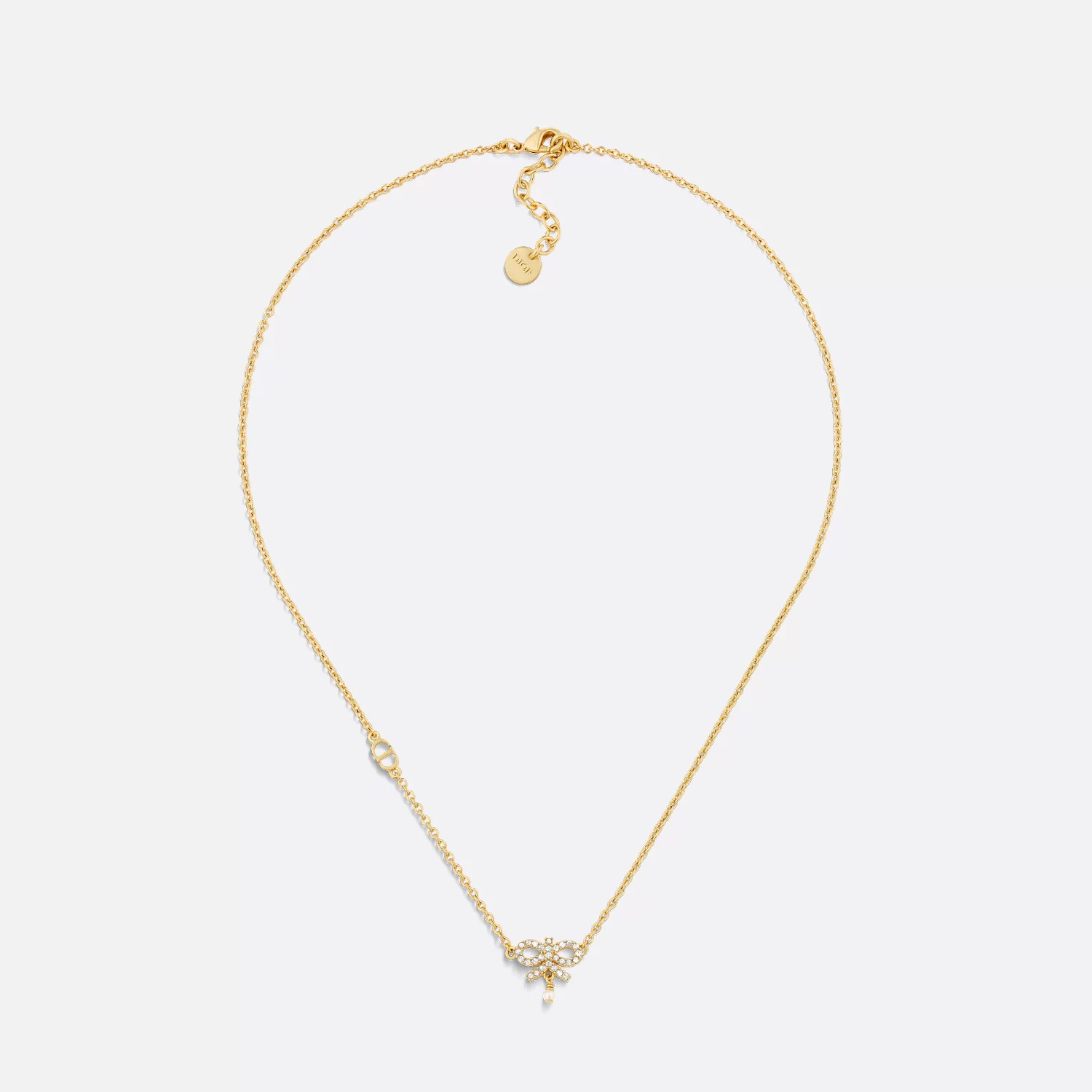 NIGO Le Nœud de Dior Women's Openwork Design Crystal-encrusted Butterfly Pendant Chain Necklace Jewelry Accessory #nigo77638