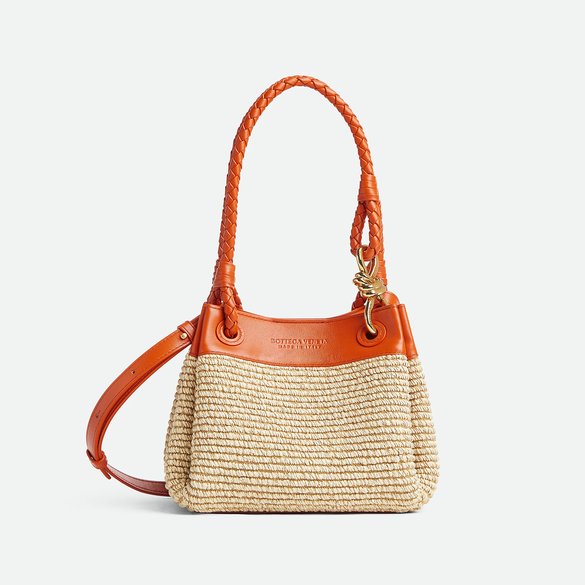 NIGO Bottega Veneta Small Parachute Women's Adjustable Detachable Shoulder Strap Raffia And Leather Shoulder Bag Handbag Bags #nigo77633