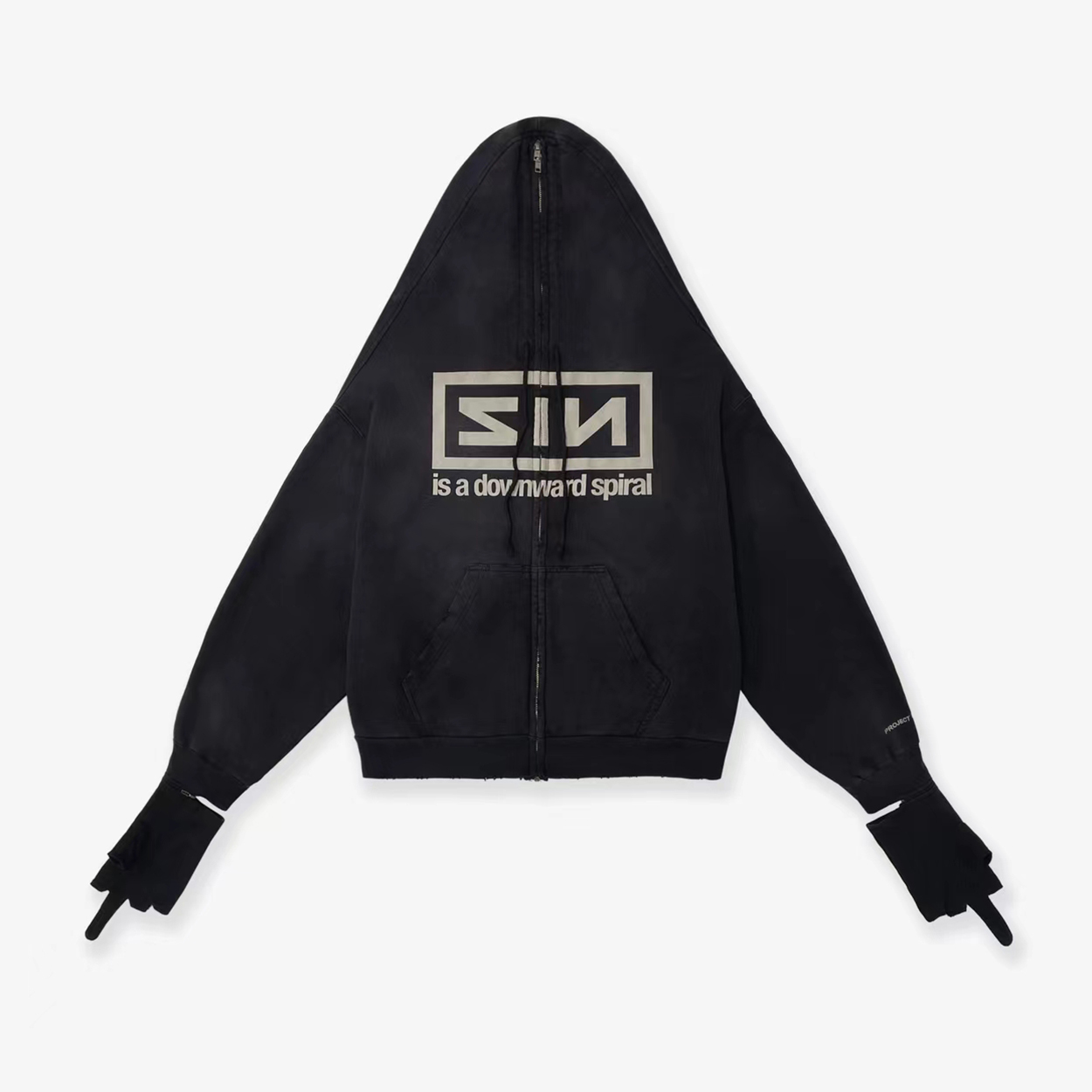 NIGO GRAILZ Men's Spring And Autumn 2-in-1 Gloves with Shoulder Zipper Letter Print Hoodie Sweatshirt Long Sleeve Jacket Ngvp #nigo1858