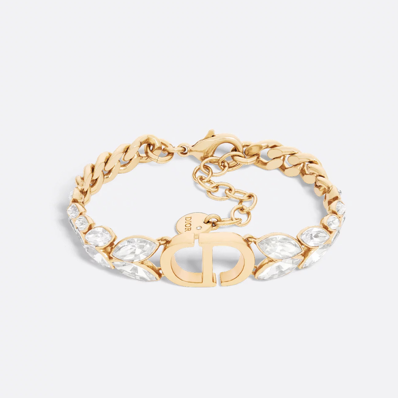NIGO Dior 30 Montaigne Prestige Men's and Women's Couples' Crystal-Decorated Gold Bracelet Jewelry Accessories #nigo77647