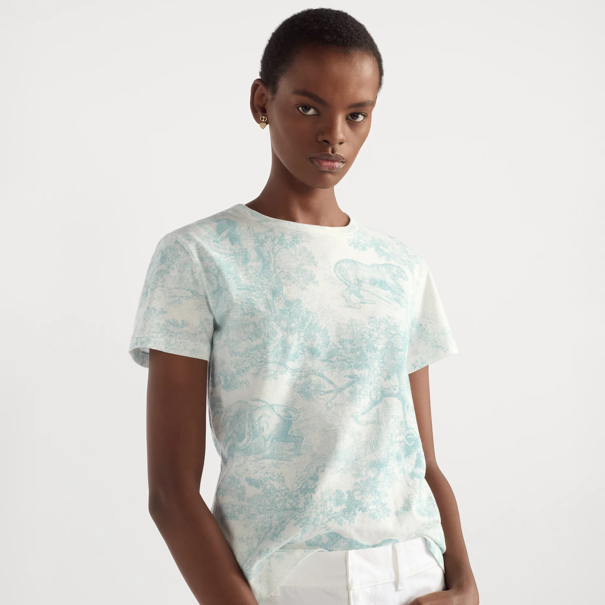 NIGO Dior Women's Summer Solid Color Animal Print Round Neck Cotton Short Sleeve T-Shirt #nigo77671