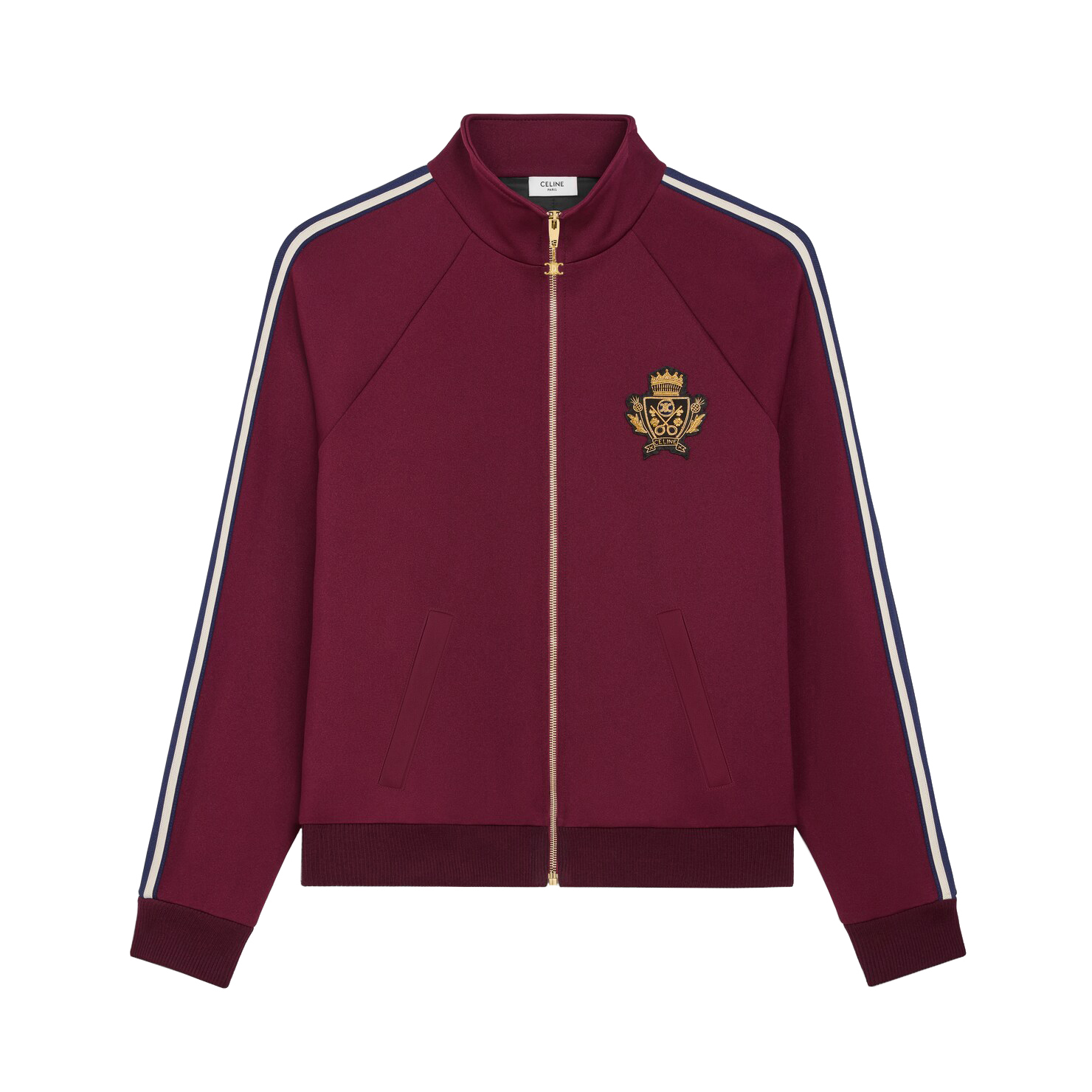 NIGO Celine Men's and Women's Spring/Autumn Embroidered Logo Solid Color High Neck Zipper Long Sleeve Jacket Drawstring Sports Pants Set Suit #nigo77673