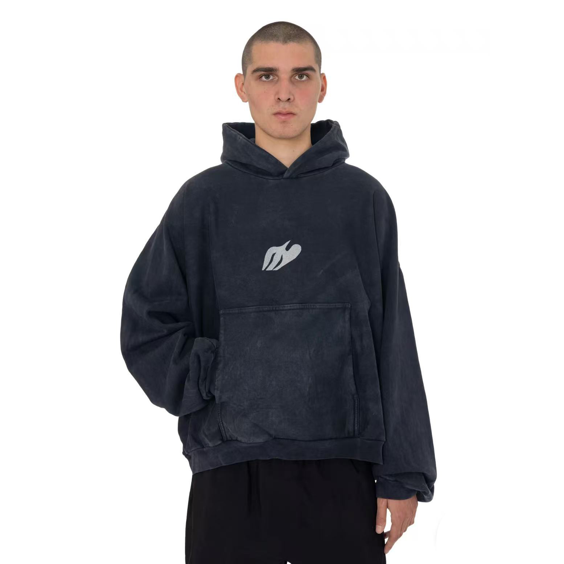 NIGO Yeezy Kanye Reflective Hooded Sweatshirt Loose High Street American Tide Hip Hop Hoodie Men's Spring and Autumn Fashion Pullover Sweatshirt Ngvp #nigo1882