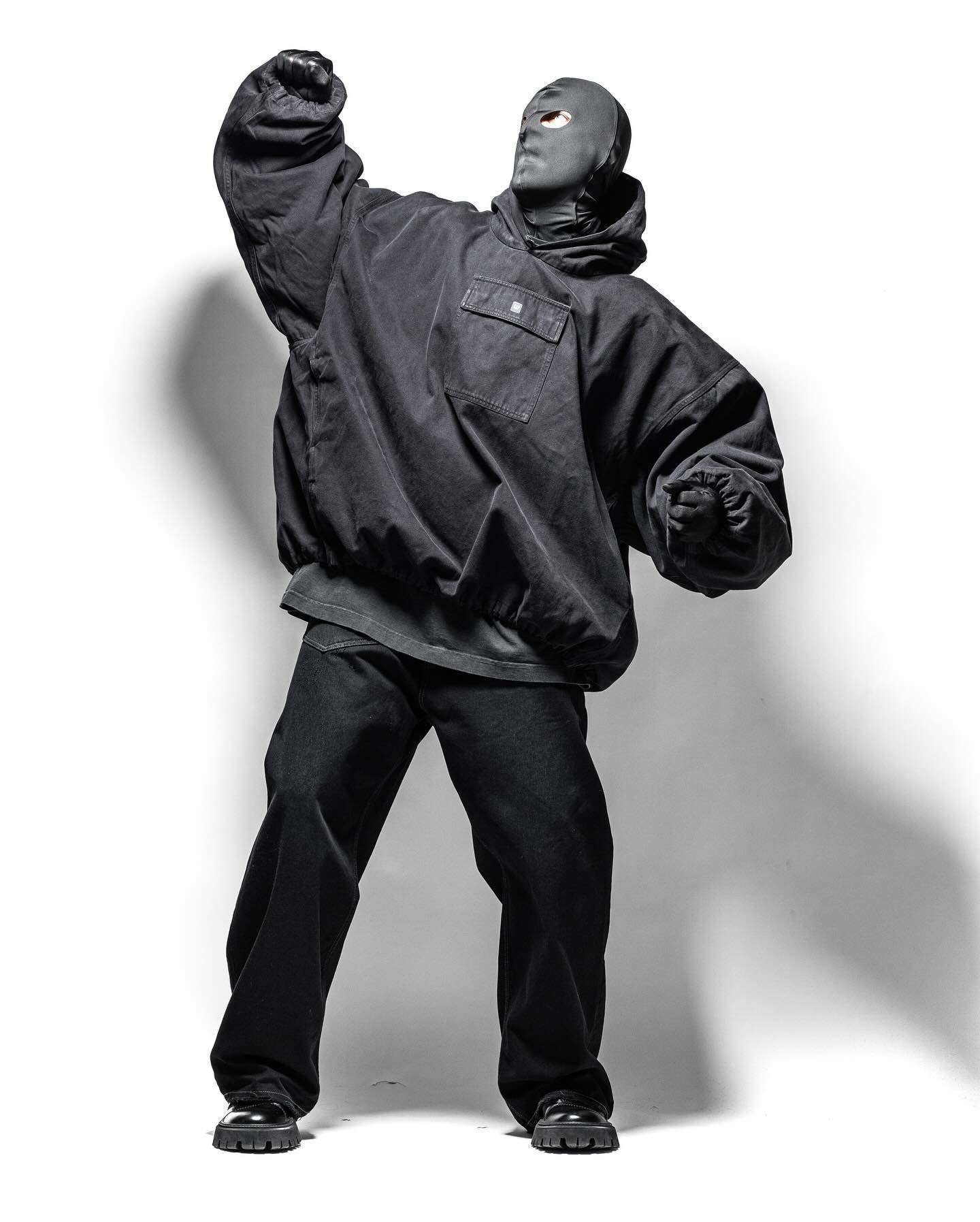 NIGO Yeezy X Gp X Balenciaga  Tripartite Co-branded Face Mask Fashion Trend High Street Black Headgear Hat Accessories Ngvp #nigo1878