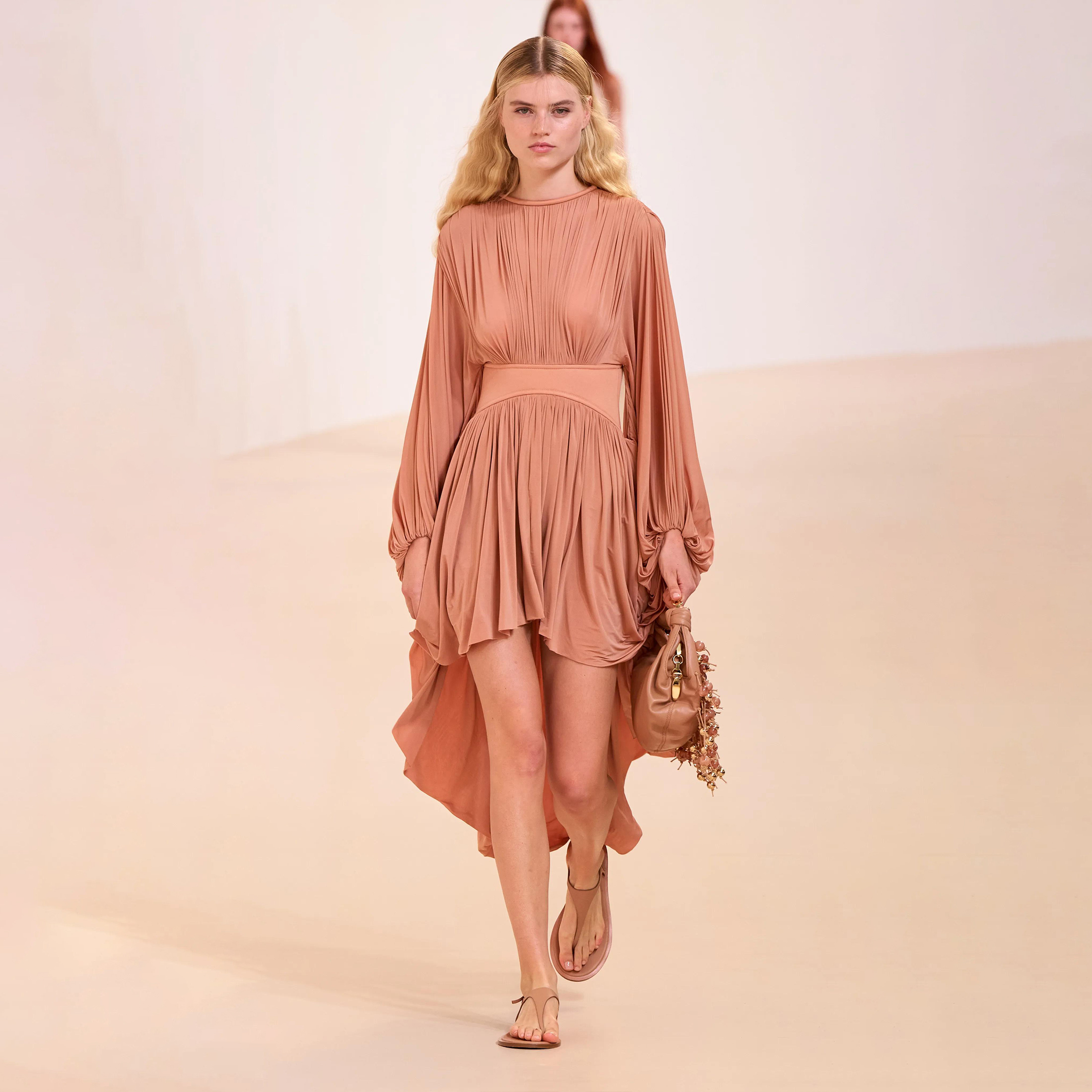 NIGO Zimmermann Women's Spring Summer Elegant Long Dress Fashion Temperament Bat Sleeve Long Dress Vacation Casual Dresses #nigo81391