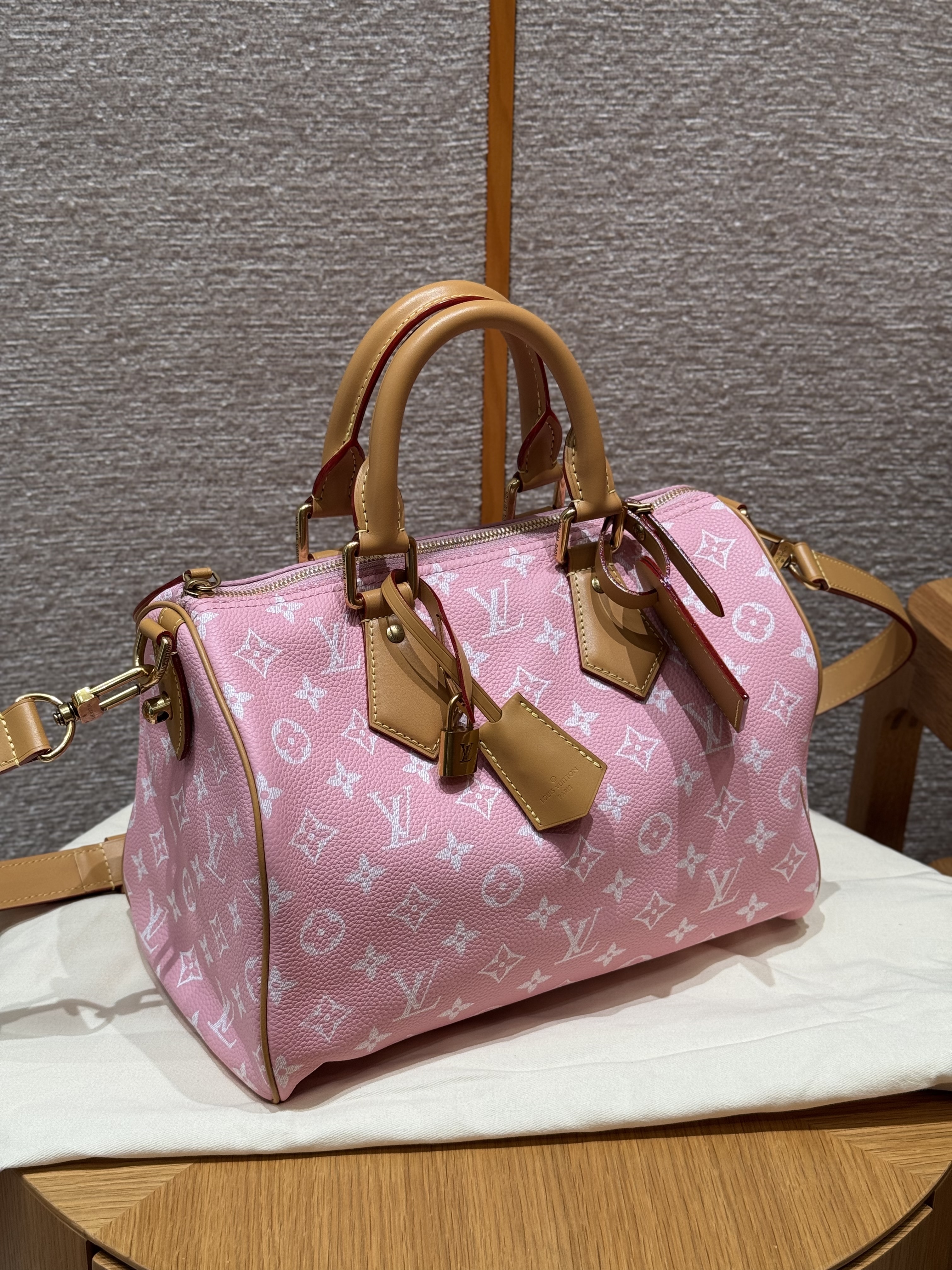 NIGO Louis Vuitton Speedy P9 Bandoulière 30 Women's Letter Printing Detachable Condition Shoulder Strap Zipper Closure Coated Canvas Single Shoulder Crossbody Tote Travel Bag Bags #nigo77679