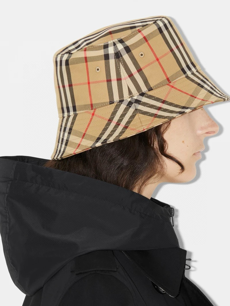 NIGO Burberry Men's And Women's Plaid Printed Cotton Fisherman's Hat Cap #nigo77676