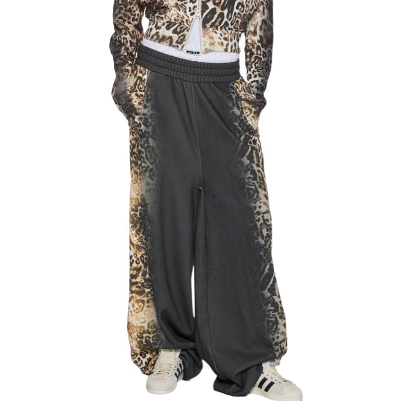 NIGO Mowalola x Ksubi Men's Women's Four Seasons High Street Leopard Gradient Print Elastic Waist Loose Knit Sweatpants Ngvp #nigo1925