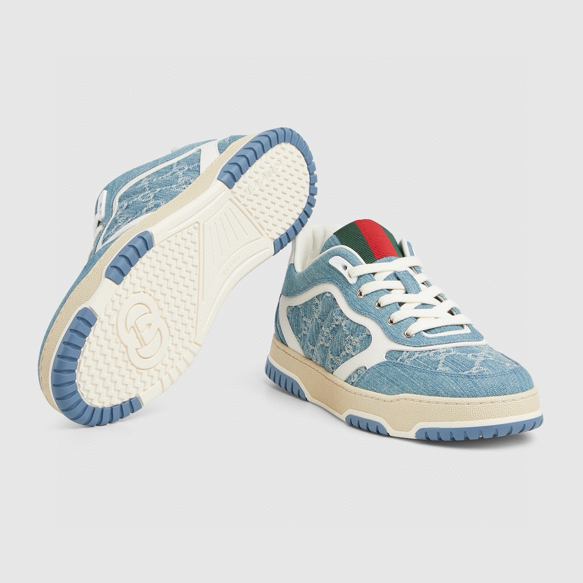 NIGO Gucci Re-Web Men's and Women's Alphabet Print Colorblock Leather Low Top Lace Up Casual Sneakers Shoes #nigo77687