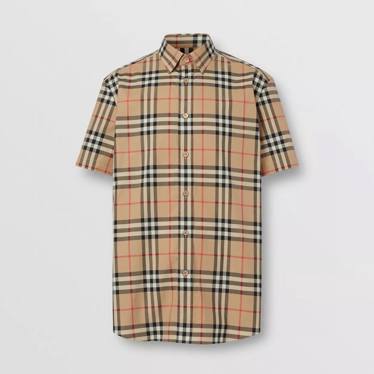 NIGO Burberry Men's Summer Checkered Print Single-Breasted Collar Short-Sleeved Shirt #nigo77686