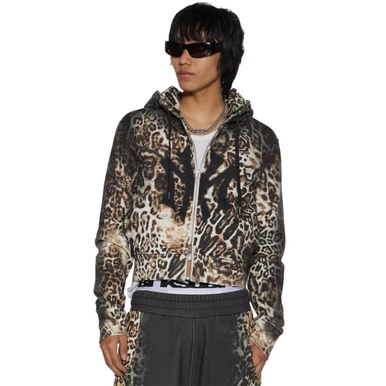 NIGO Mowalola x Ksubi Men's Women's Leopard Print Zipper Hooded Sweatshirt Spring And Autumn Cotton Long Sleeve Jacket Ngvp #nigo1924