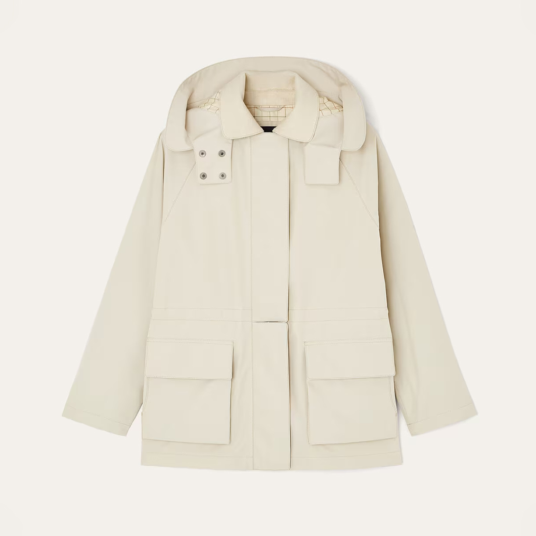 NIGO Loro Piana Women's Horsey Mini Parka Solid Color Standing Collar Zipper Cashmere Loose Long Sleeve Hooded Jacket Ngvp #nigo1926