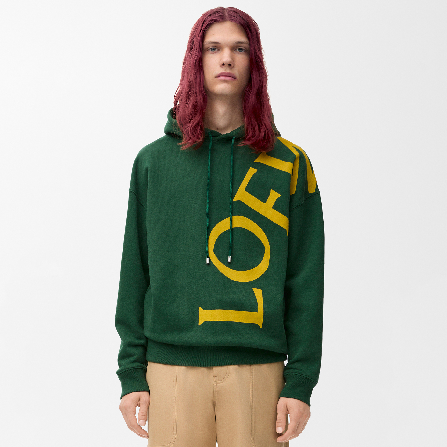 NIGO Loewe Women's Solid Color Letter Print Cotton Drawstring Long Sleeve Hoodie Hooded #nigo77717