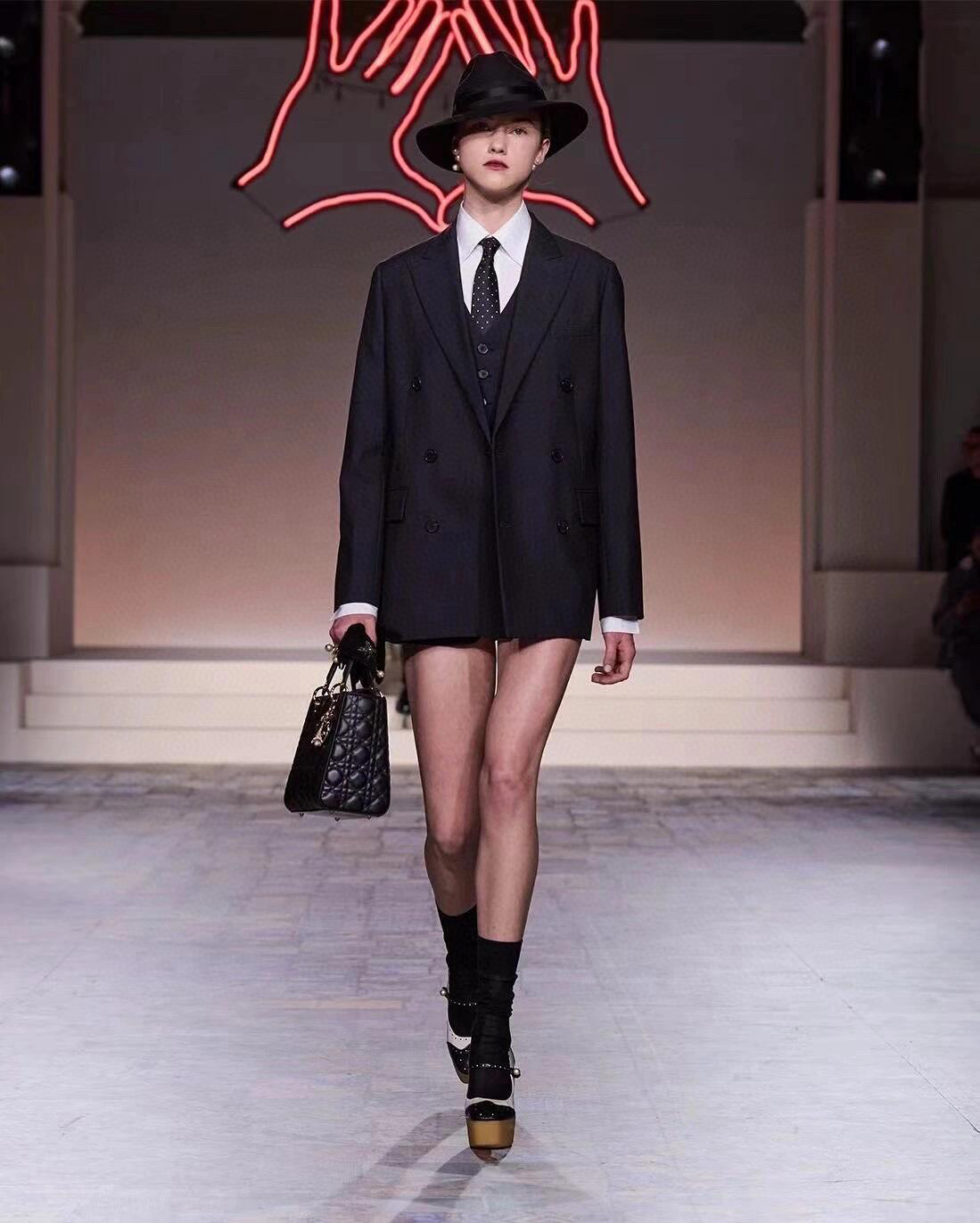 NIGO Dior Women's Spring And Fall Wool Silk Blend Solid Color Double-Breasted Loose Blazer Jacket Ngvp #nigo1939