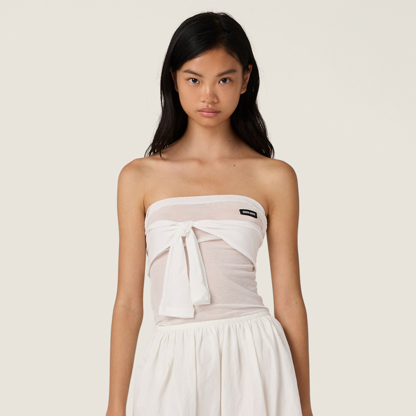 NIGO MiuMiu Women's Summer Solid Color Cotton Round Neck Lightweight Long Sleeve T-Shirt #nigo77736