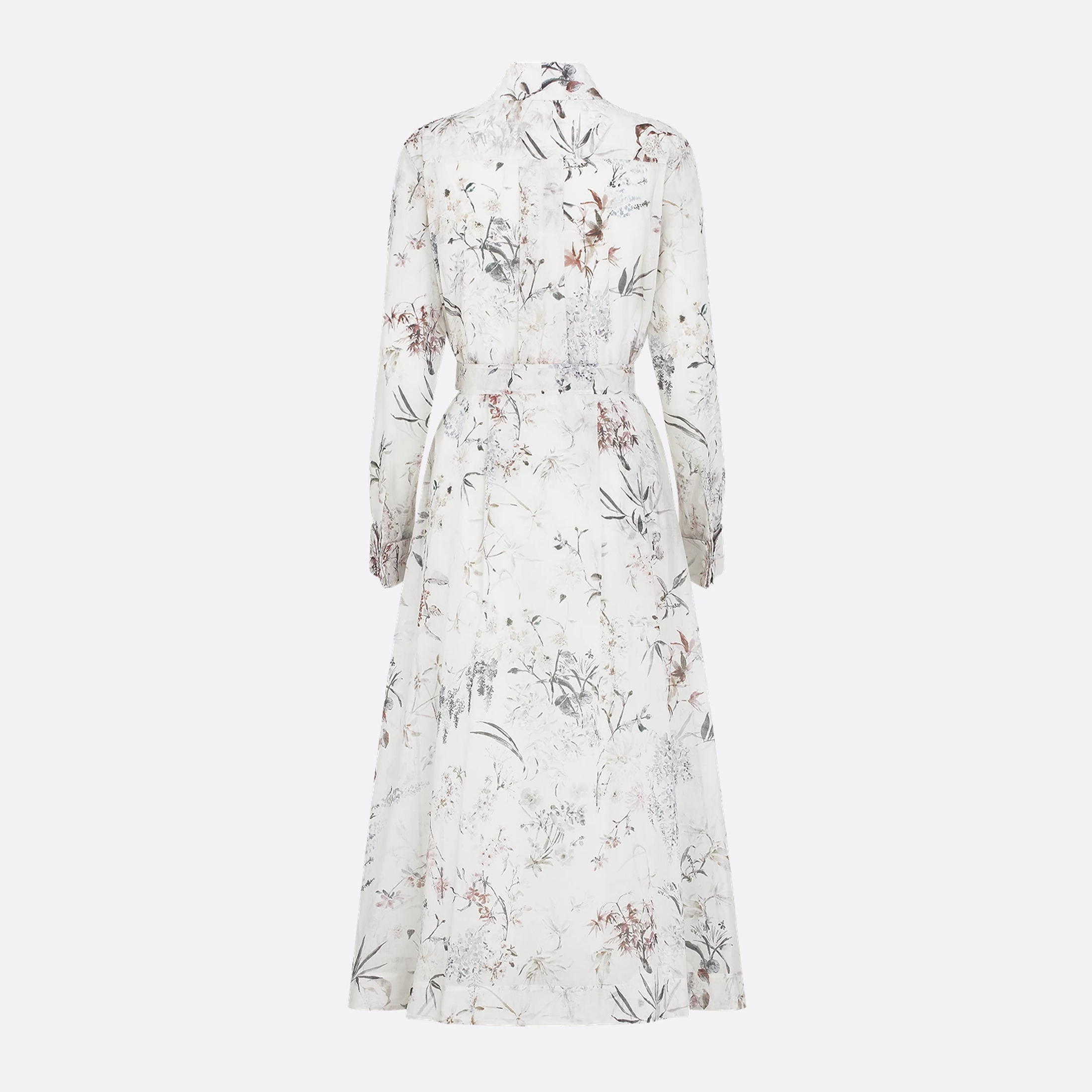 NIGO Dior Millefiori Pattern With Belt Women's Spring Summer Fashion Elegant Long Long Sleeve Dress Slim Printed Gown Dresses Ngvp #nigo1899