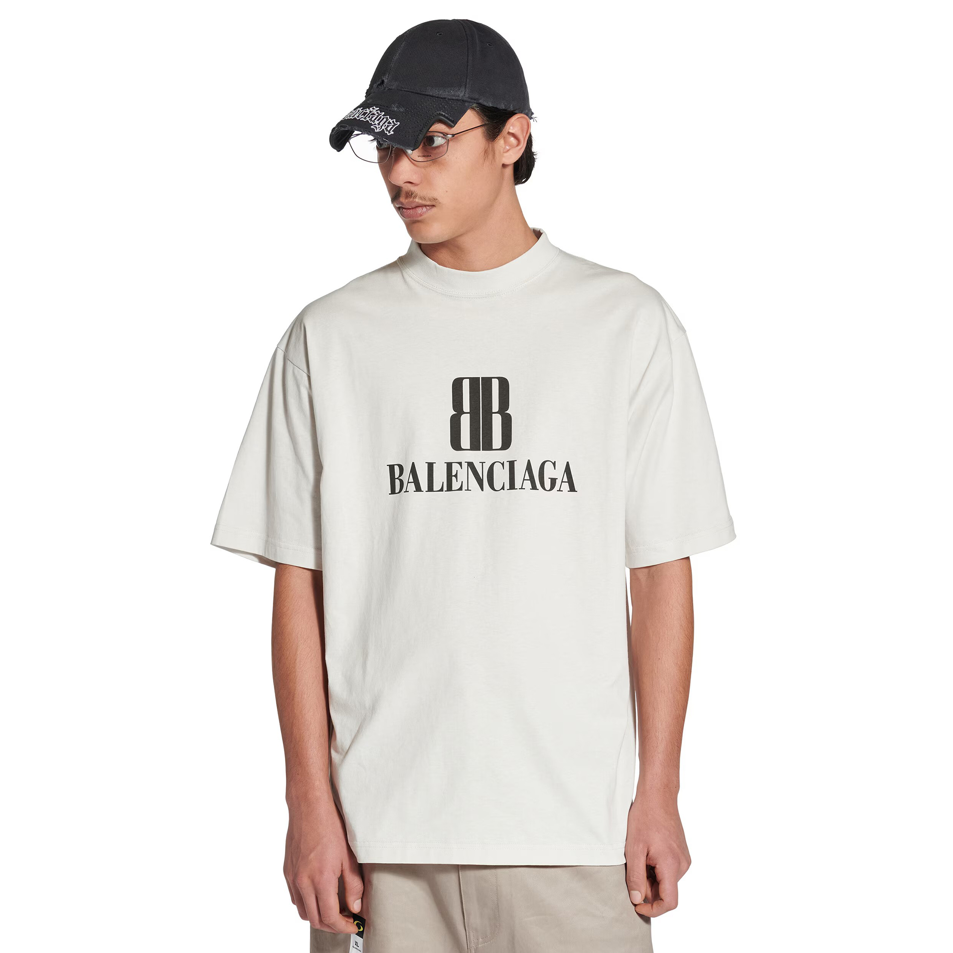 NIGO Balenciaga Men's Summer Solid Color Letter Print Round Neck Cotton Short Sleeve T-Shirt #nigo77751