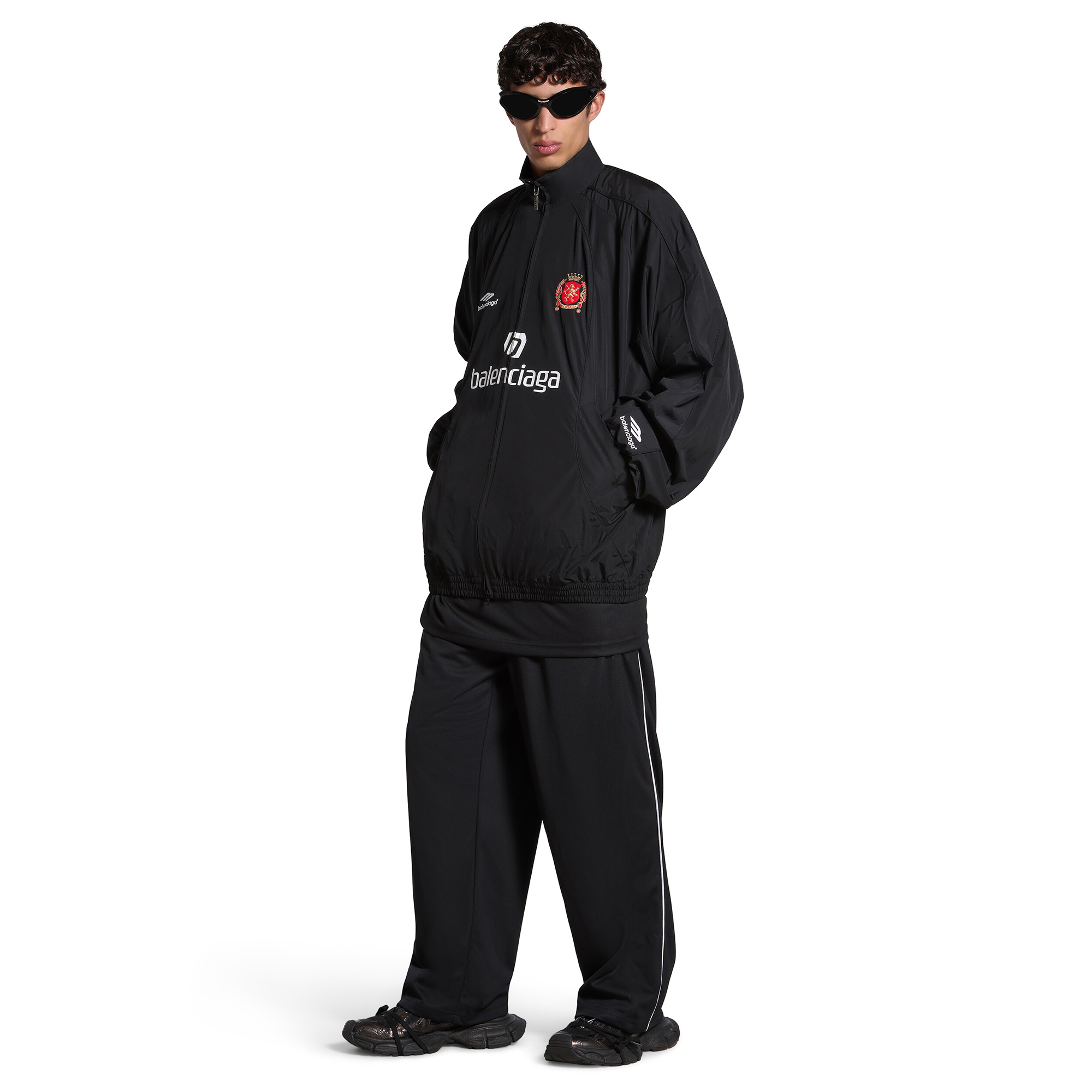 NIGO Balenciaga Paris Soccer Tracksuit Men's Spring/Autumn Solid Color Tech Poplin Zipper Long Sleeve Jacket Casual Drawstring Pants Set Suit #nigo77747