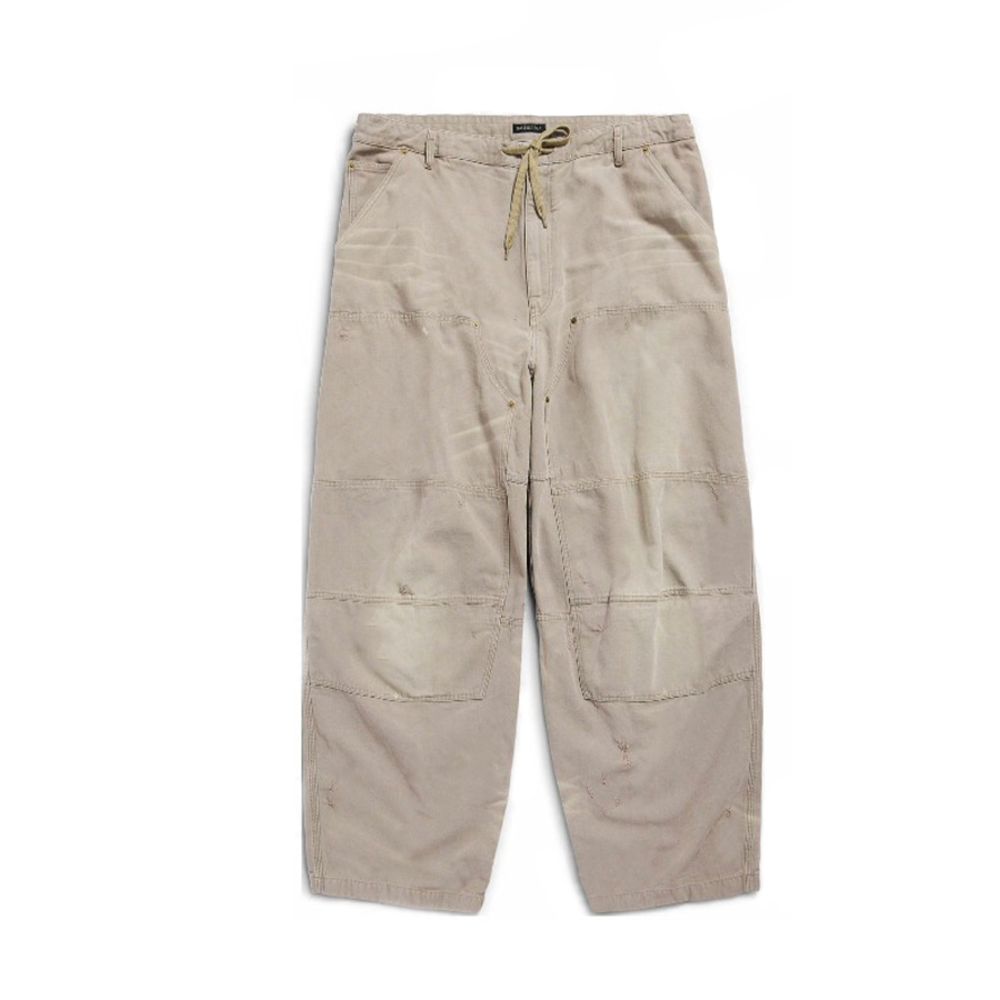 NIGO Balenciaga Men's Women's Four Seasons Cotton Tie Mid Waist Loose Work Pants Solid Color Casual Pants Ngvp #nigo1937