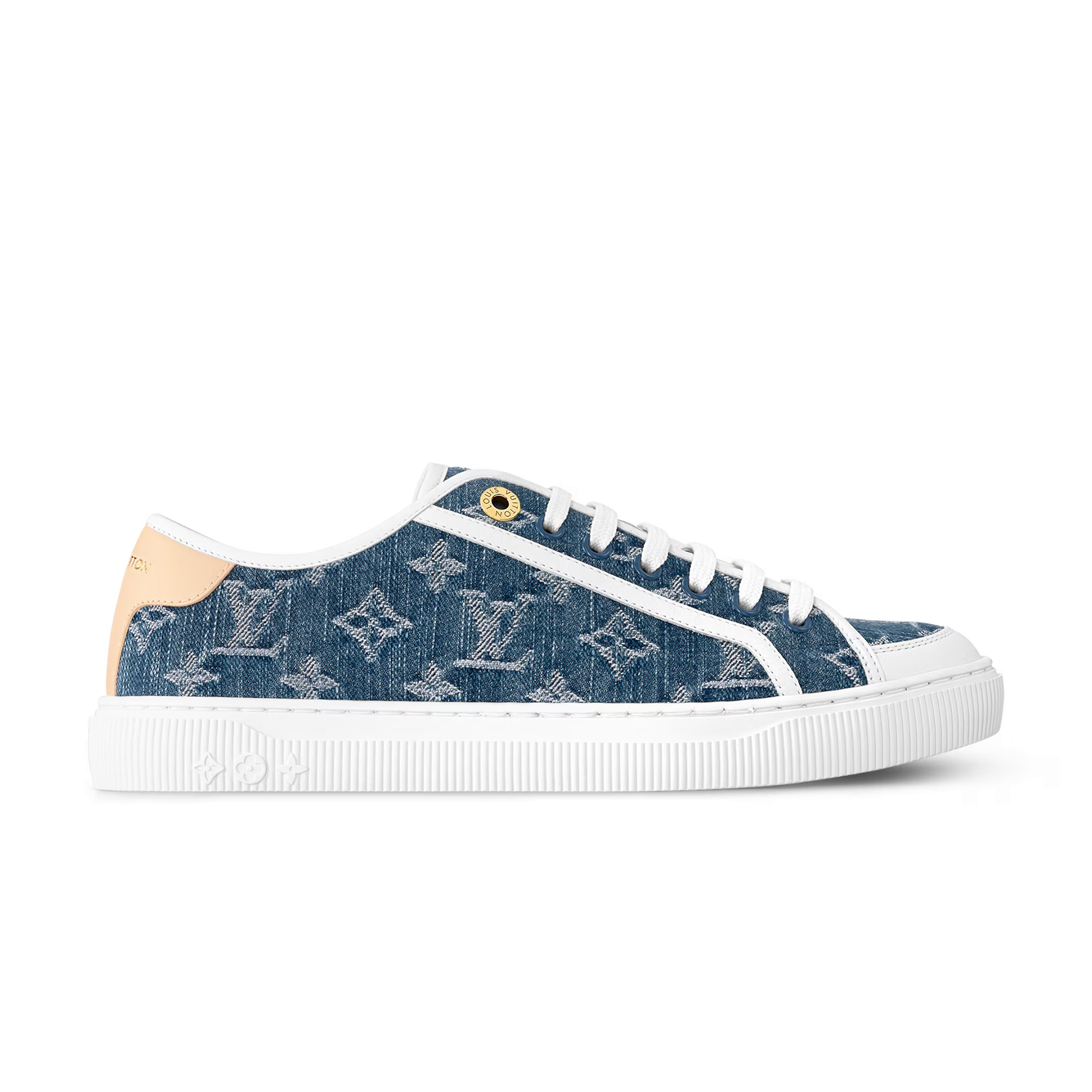 NIGO Louis Vuitton LV Lagoon Men's And Women's Solid Color Letter Print Lace-up Low-top Denim Leather Sneakers Shoes #nigo77732