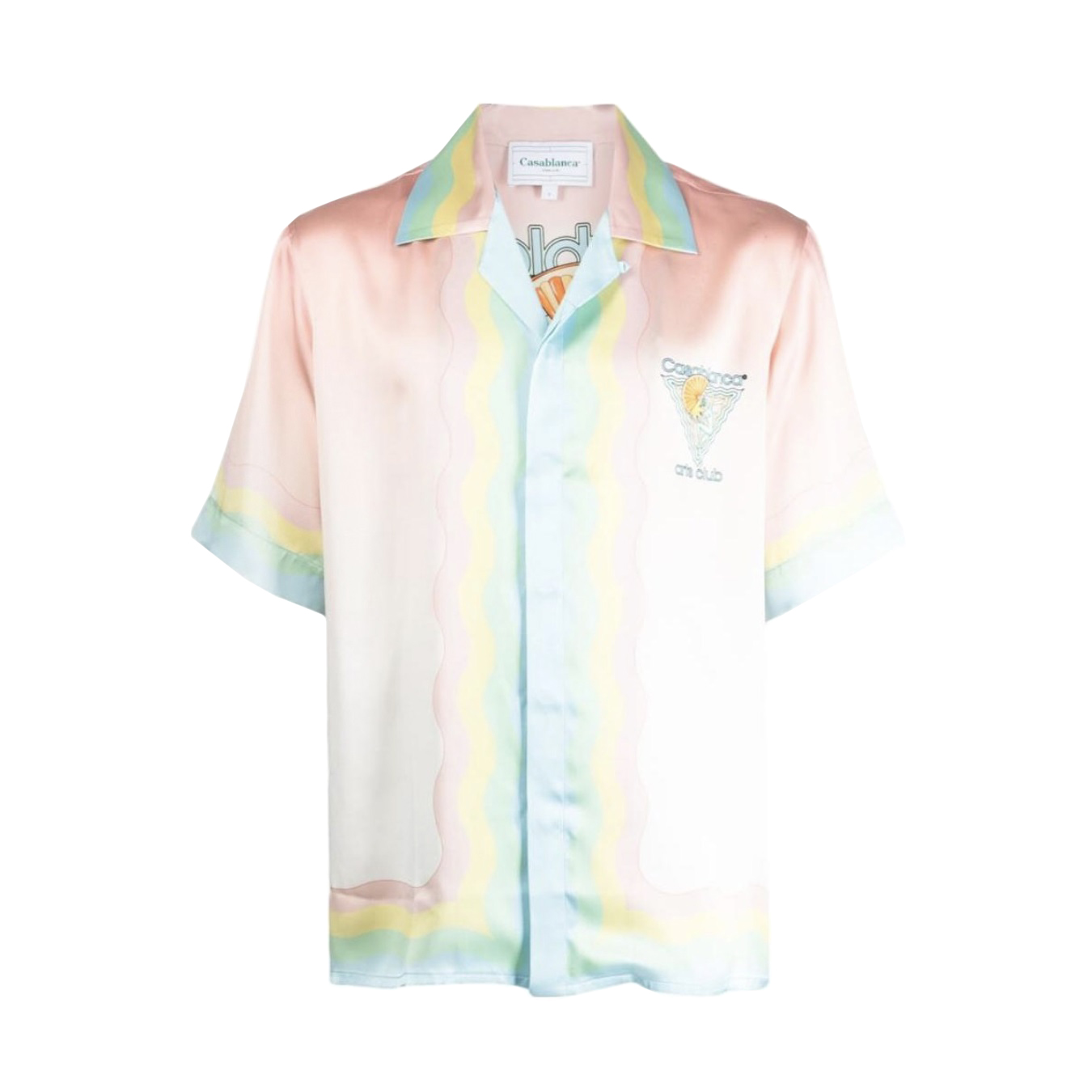 NIGO Casablanca Men's Summer Gradient Pattern Printed Single-Button Short-Sleeved Shirt and Casual Shorts Set Suit #nigo77745