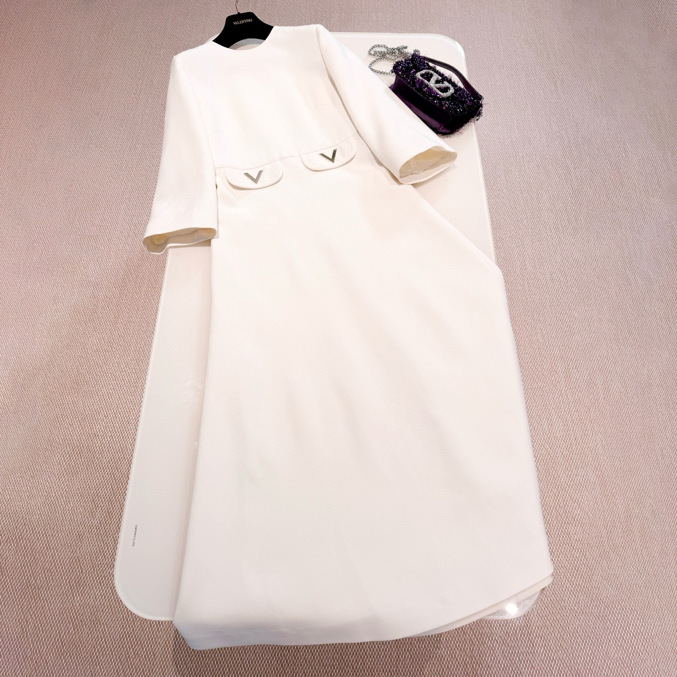 NIGO Valentino Crepe Couture Midi Dress Women's Spring And Summer Temperament Dresses Classic Models Exquisite And Elegant Long Dresses Medium-sleeved Dress Dresses Ngvp #nigo1966