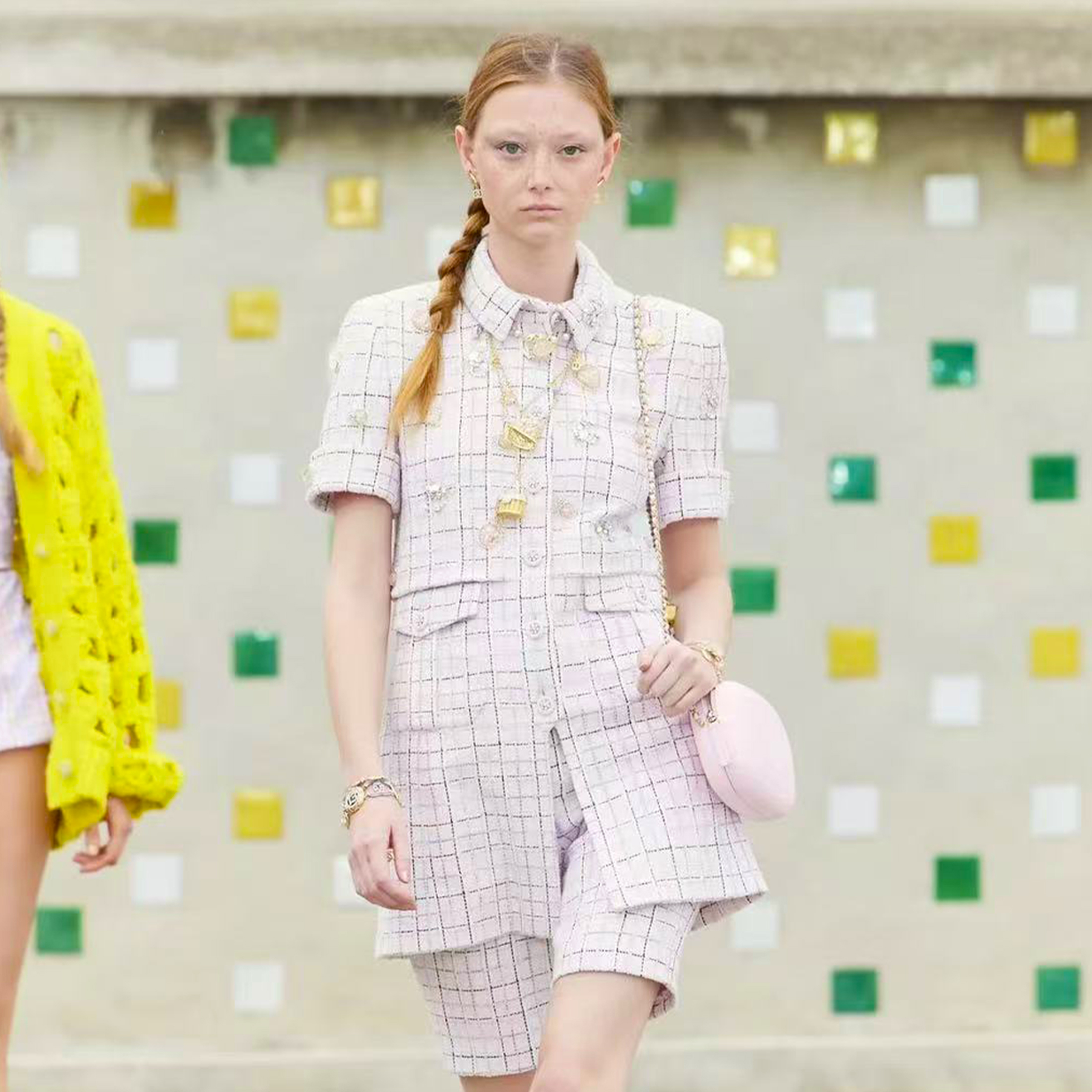 NIGO Chanel Women's Women's Spring And Summer Pink Plaid Woven Dress Fashionable Elegant Temperament Casual Single-breasted Shirt Dress Dresses Ngvp #nigo1963