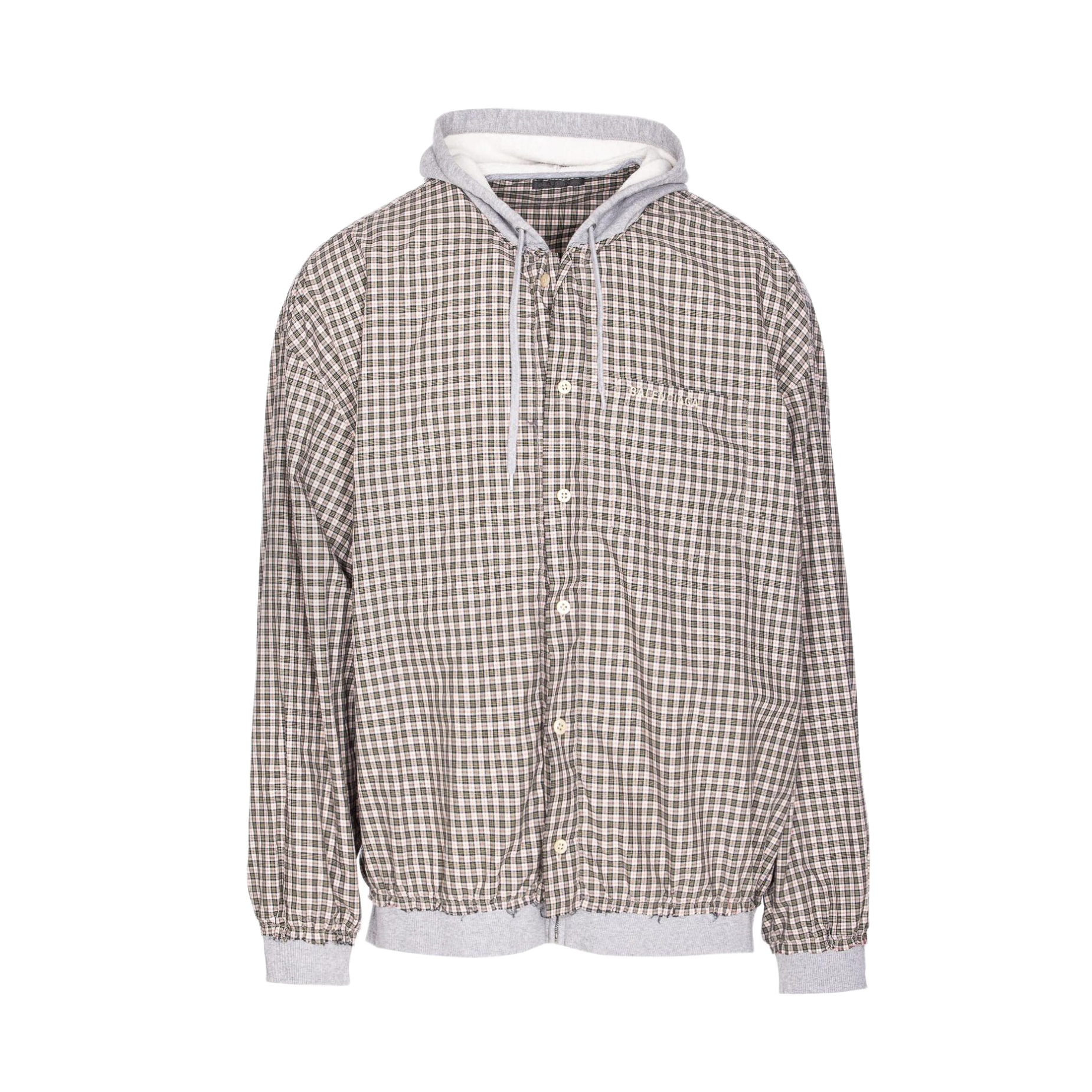 NIGO Balenciaga Men's Spring/Autumn Checkered Print Cotton Hooded Single-Breasted Zipper Long-Sleeved Shirt #nigo77746
