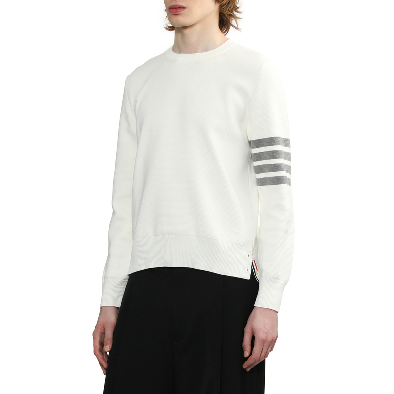 NIGO Thom Browne Men's Spring, Autumn And Winter Round Neck Solid Color Cotton Striped Long Sleeve Pullover Knitted Sweater Ngvp #nigo1944