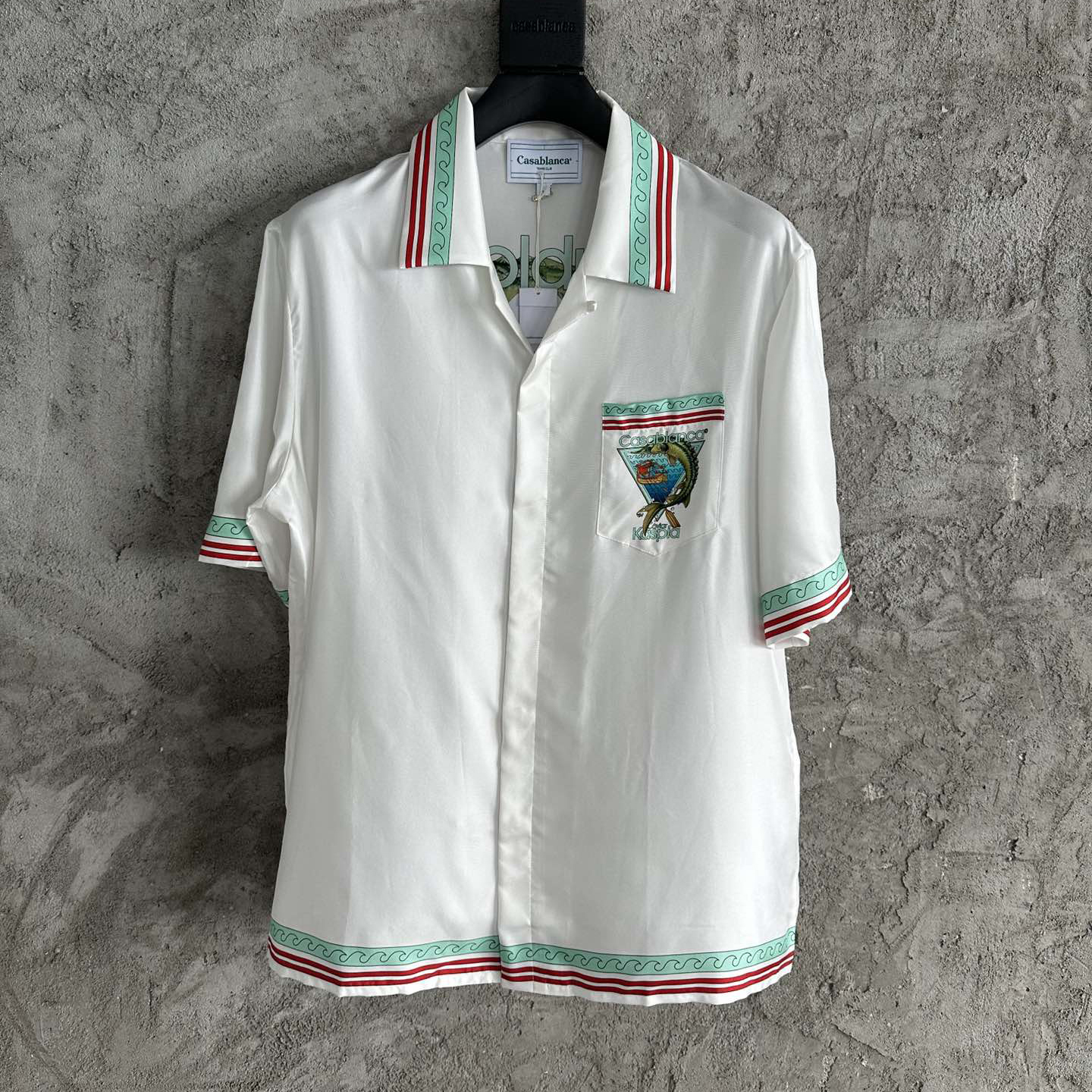 NIGO Casablanca Men's Summer Solid Color Animal Print Single Button Short Sleeve Shirt and Casual Shorts Set Suit #nigo77743